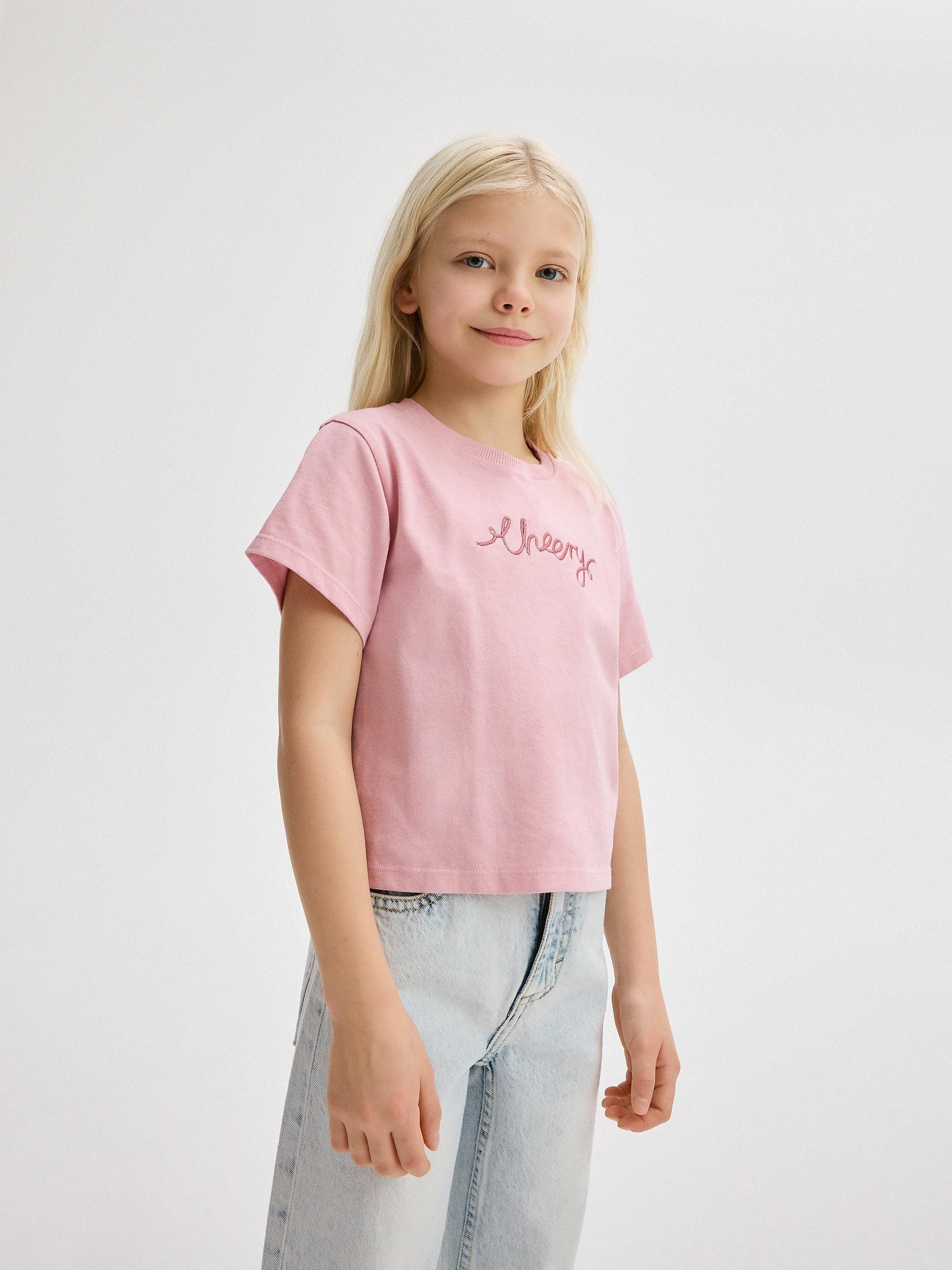 Pink Embroidered T-Shirt, , large image number 3