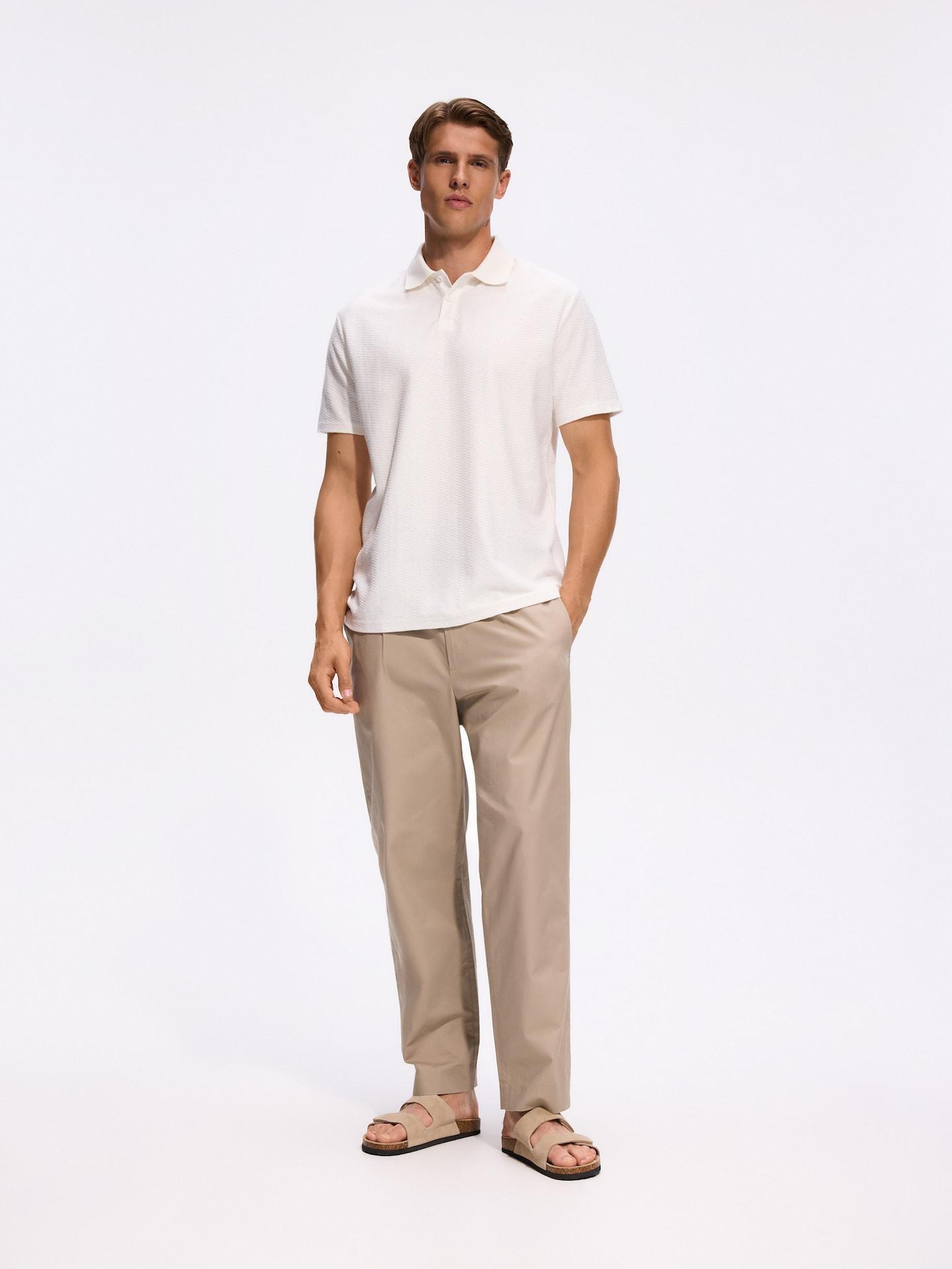 Cream Comfort Fit Polo Shirt, Ivory, medium