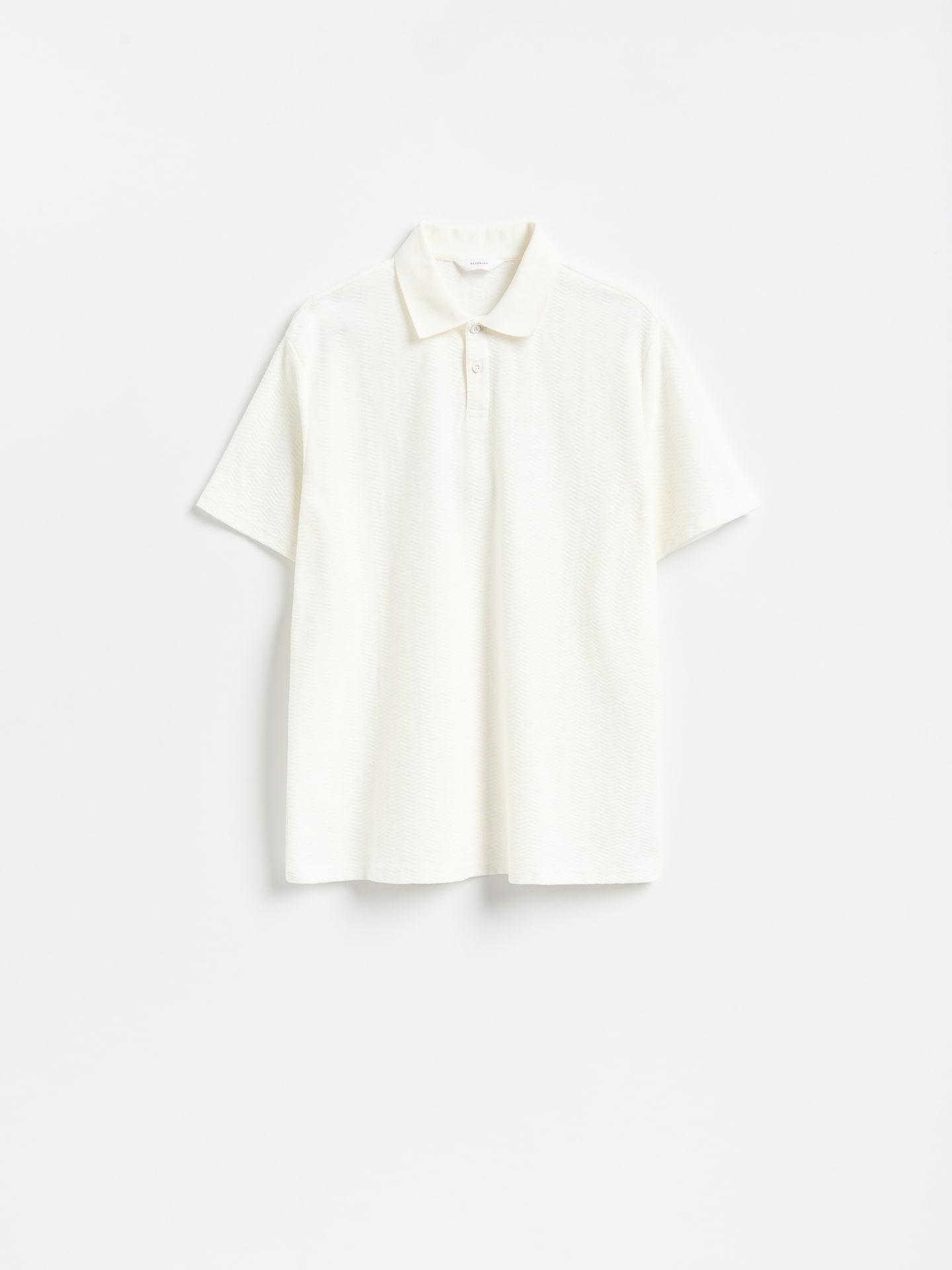 Cream Comfort Fit Polo Shirt, Ivory, large image number 4