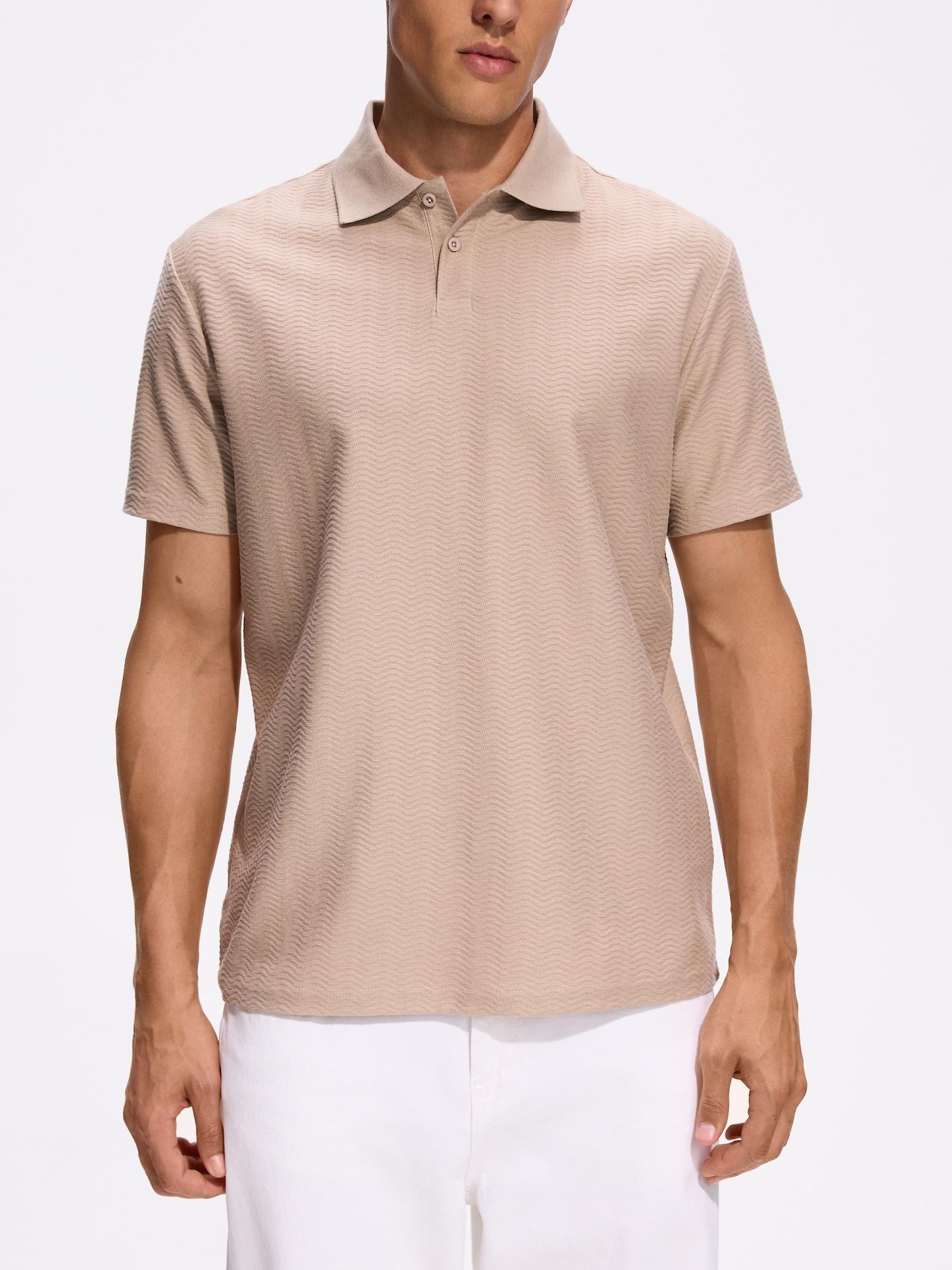 Beige Comfort Fit Polo Shirt, Beige, medium