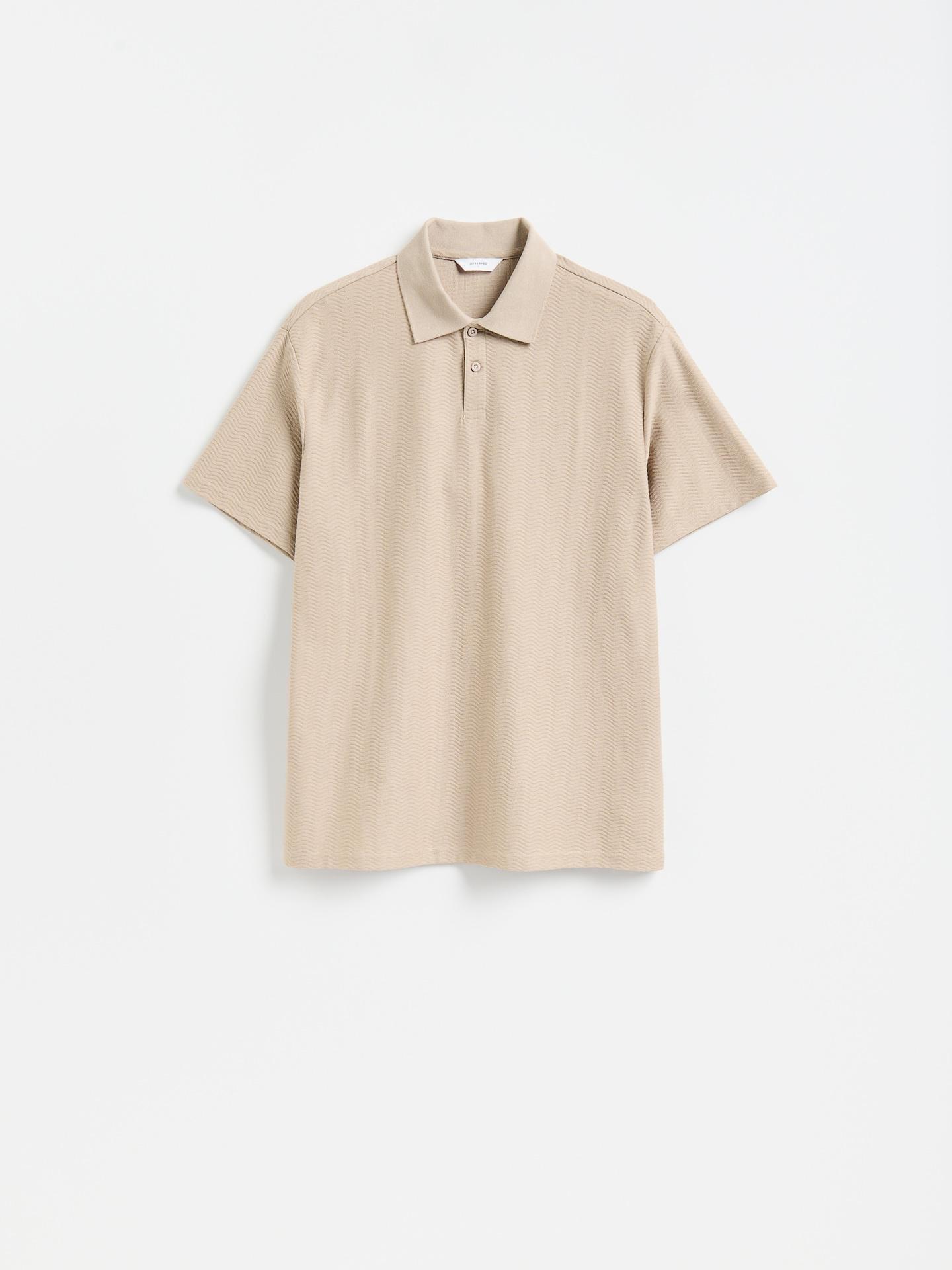 Beige Comfort Fit Polo Shirt, Beige, large image number 4