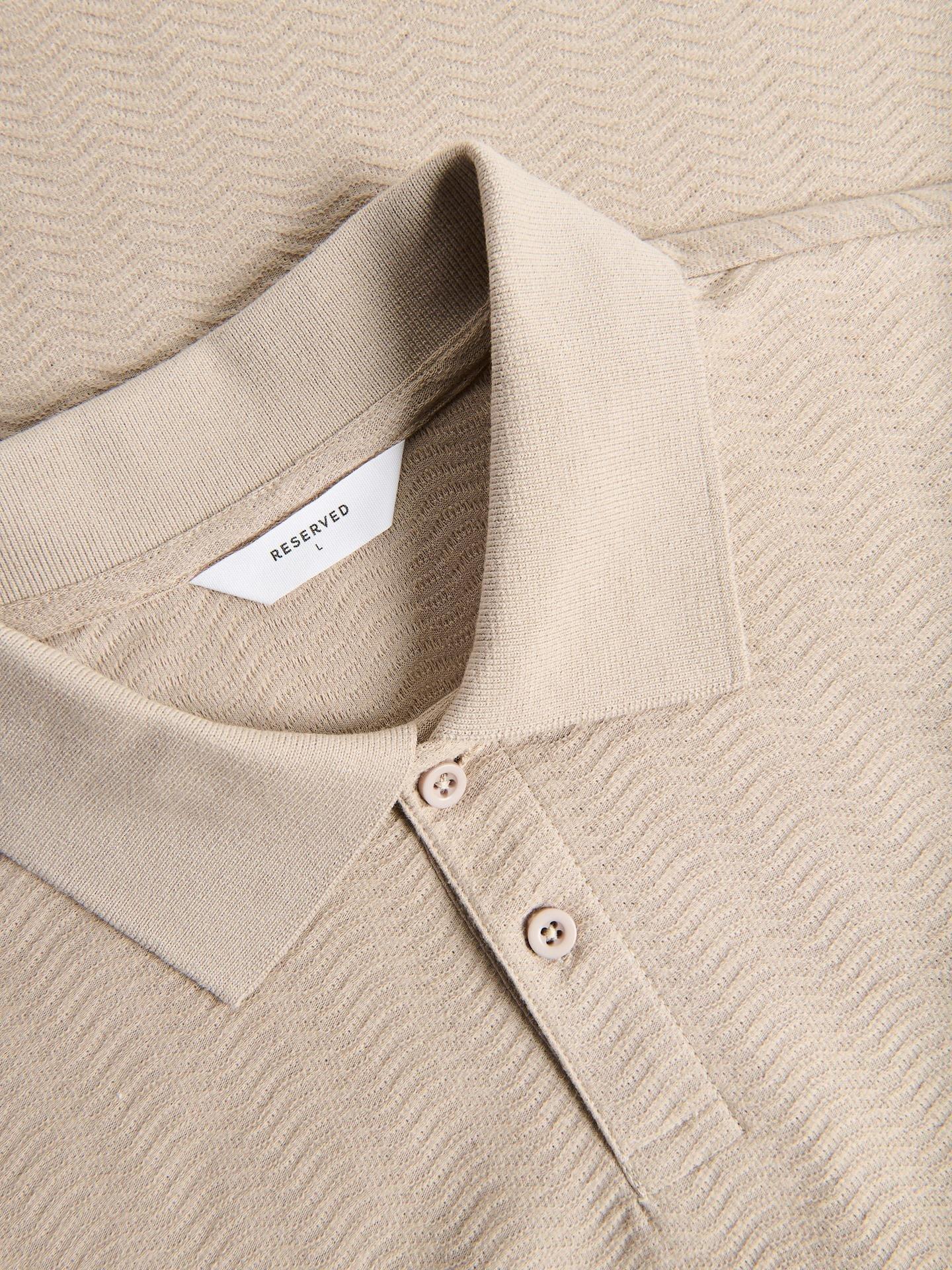 Beige Comfort Fit Polo Shirt, Beige, large image number 5