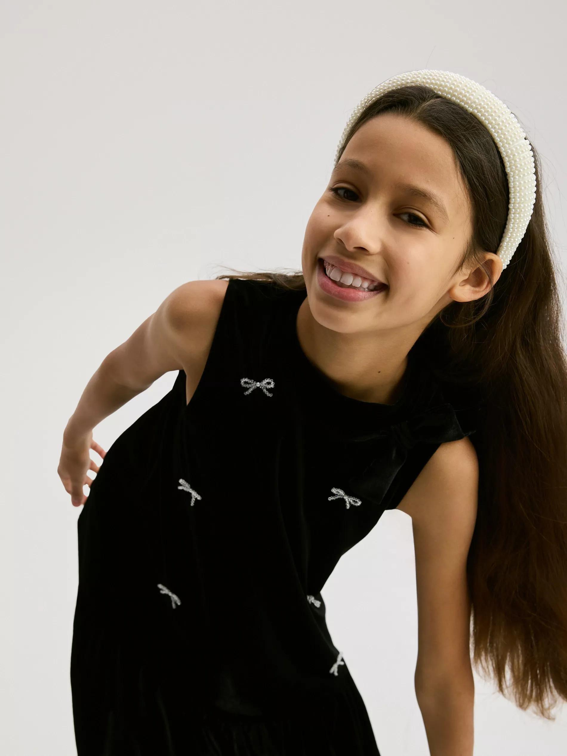 Black Dress, Kids Girl, Black, large image number 0