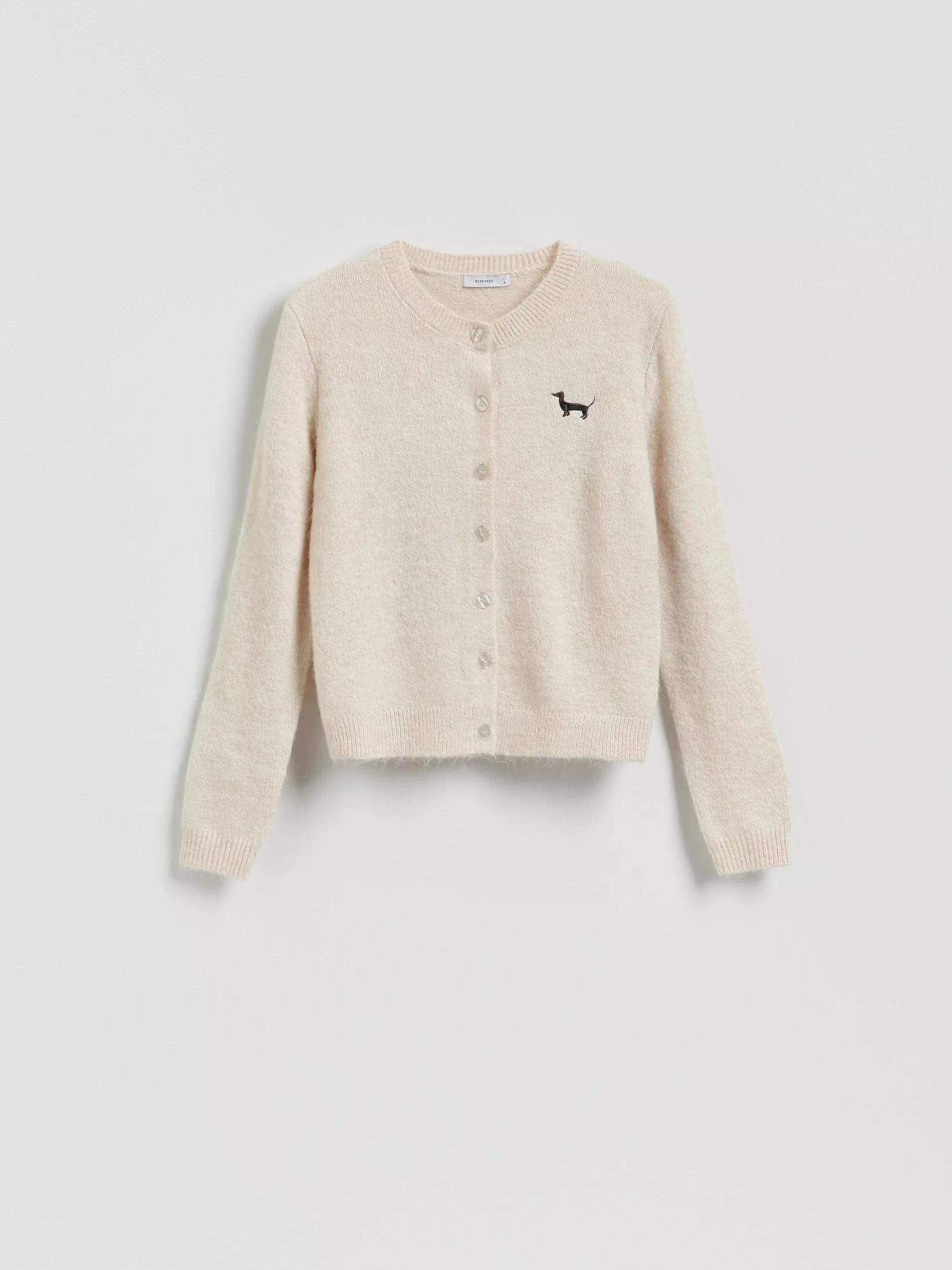 NUDE Cardigan with embroidery, Ivory, large image number 0