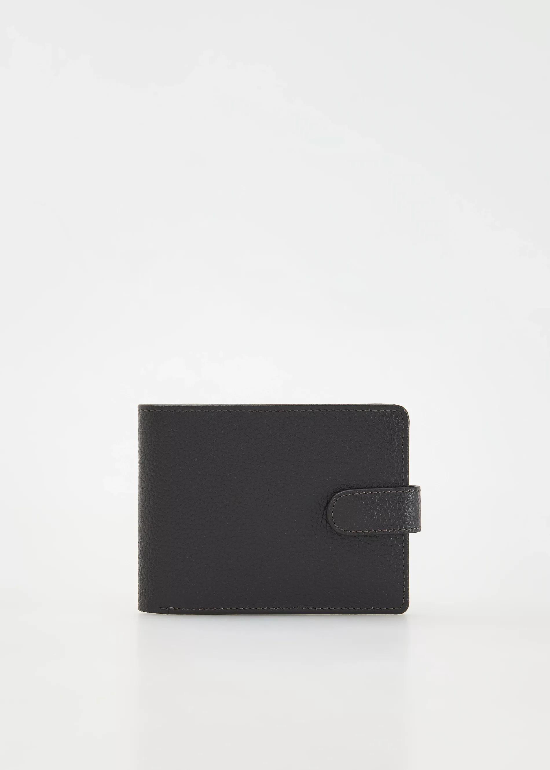 Brown Leather Wallet, Brown, large image number 1