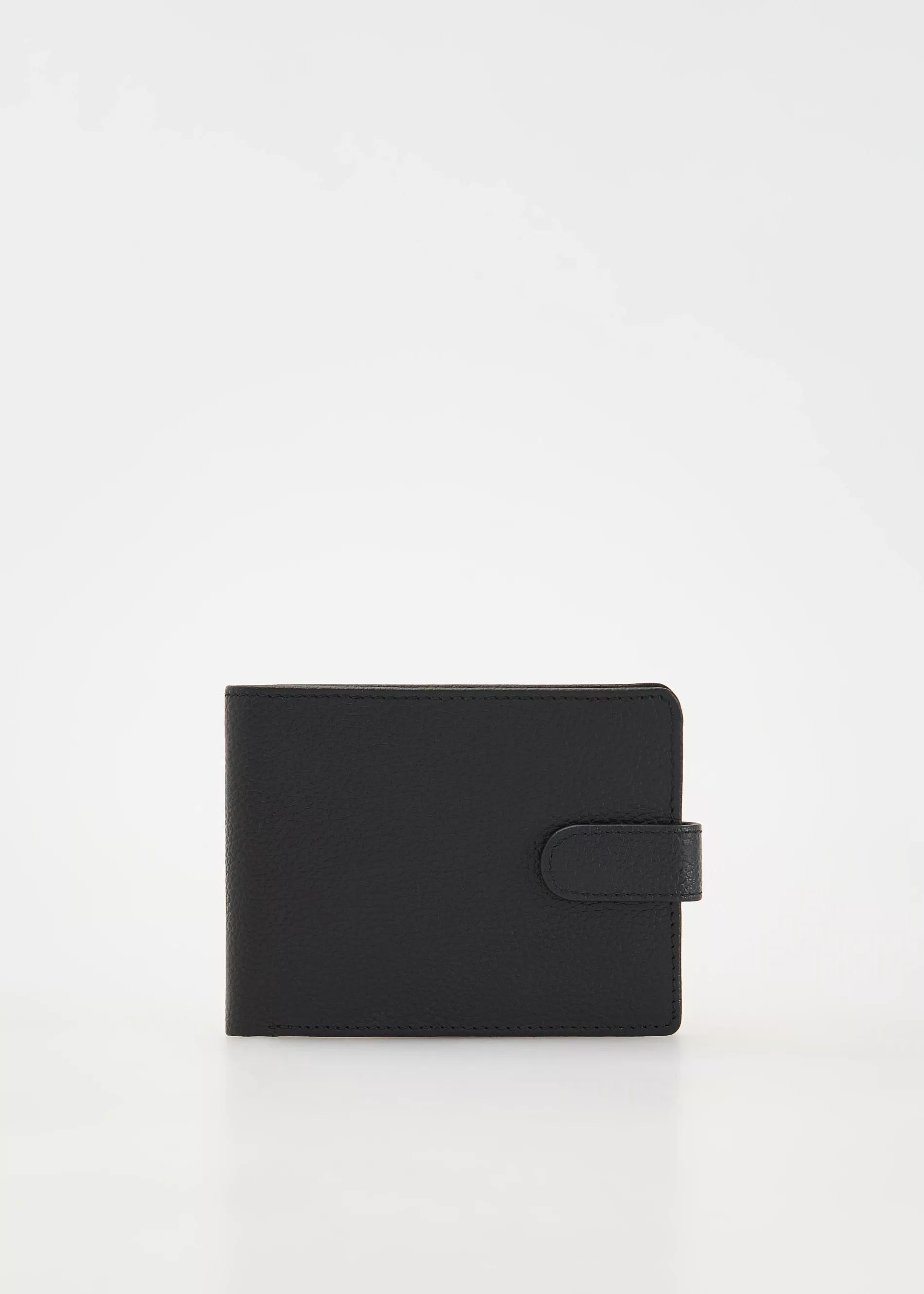 Black Leather Wallet, Black, large image number 0