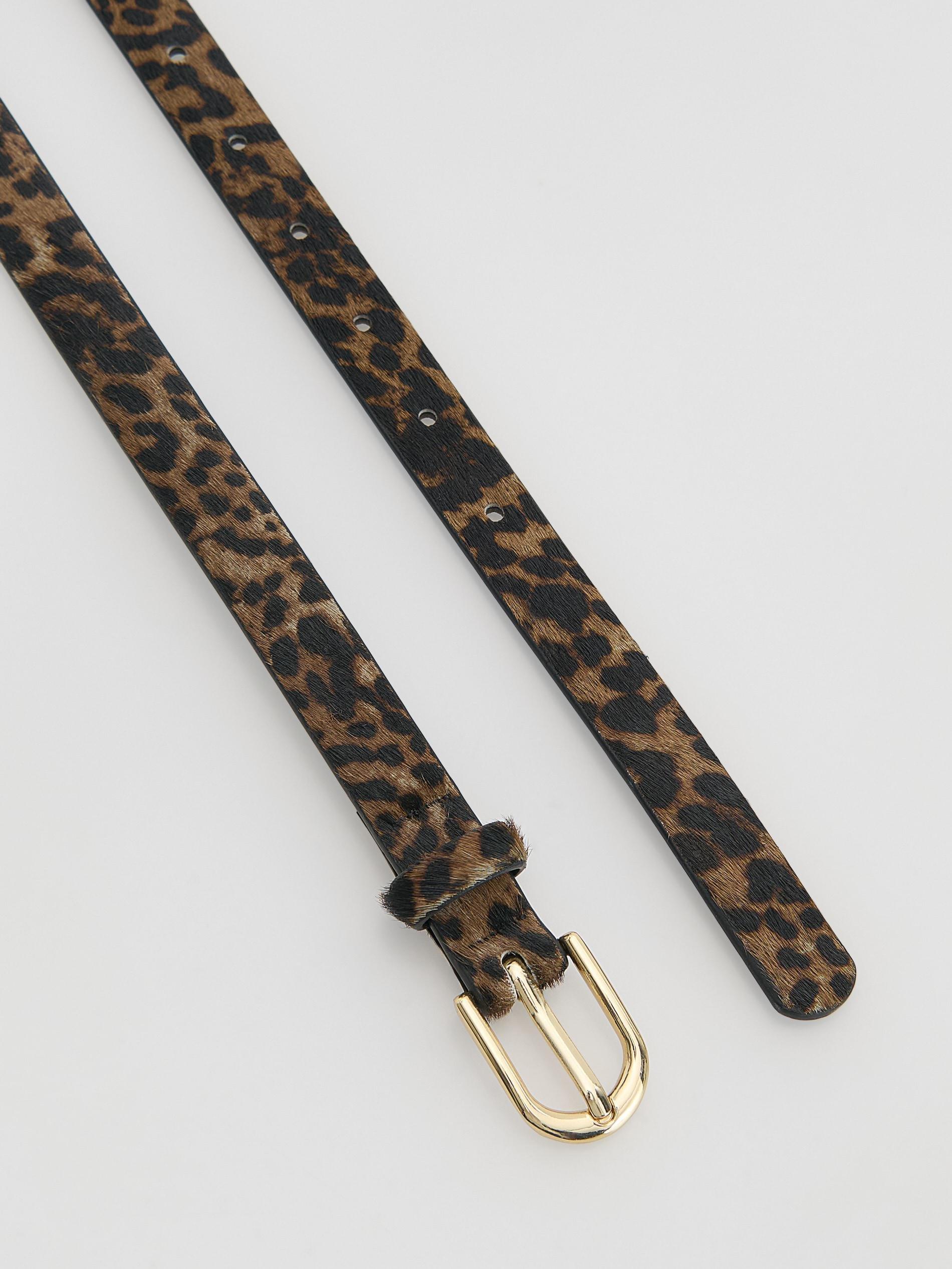 Multicolour Leather Belt With Animal Pattern, Multicolor, large image number 1