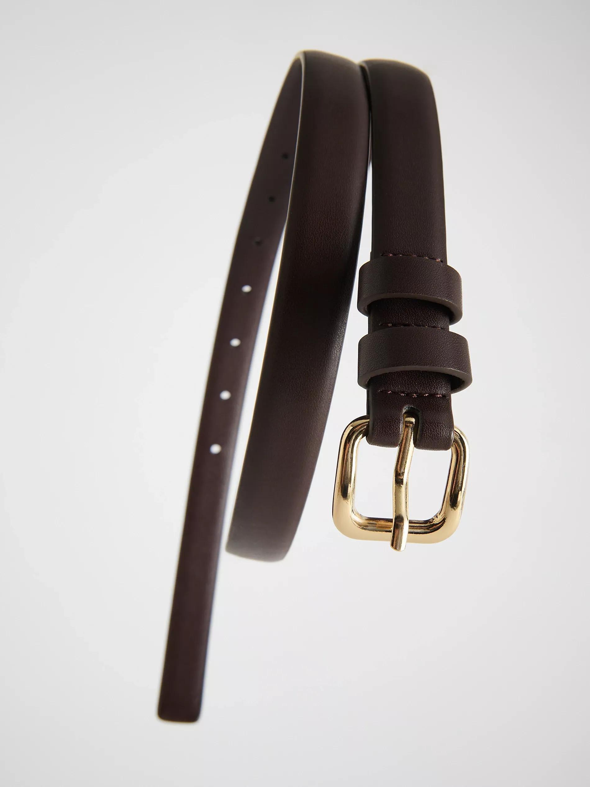 Brown Combined Materials Belt, Brown, large image number 4