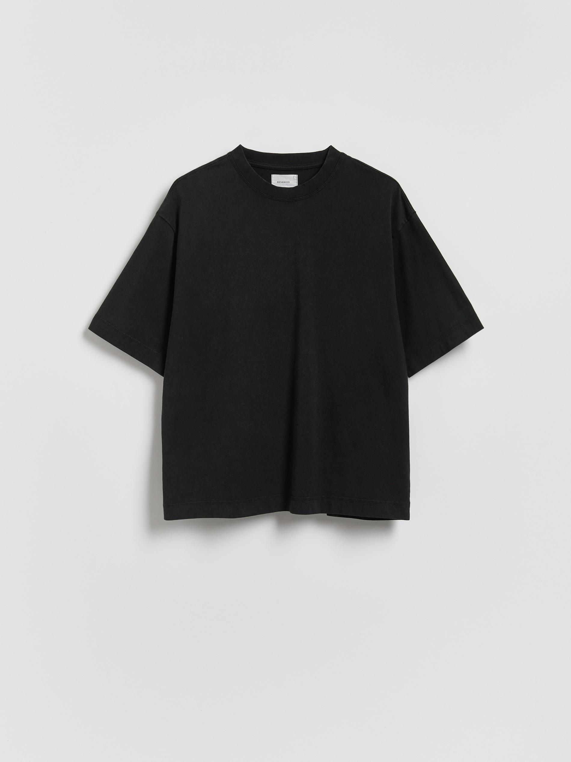 Black Boxy T-Shirt, Black, large image number 4