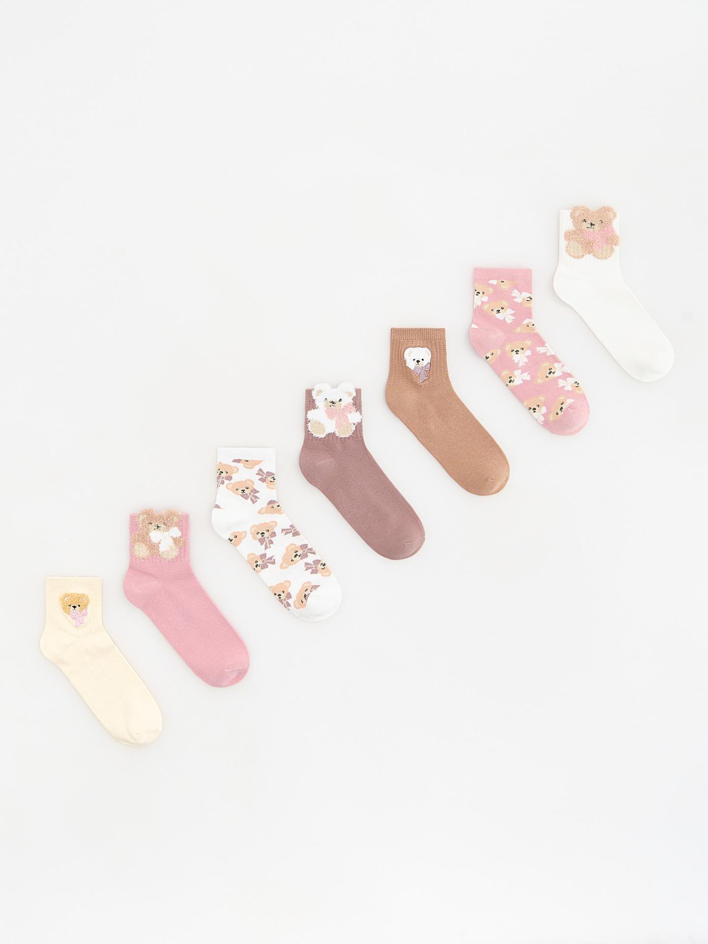 Multicolour Patterned Socks 7-Pack, Multicolor, large image number 0