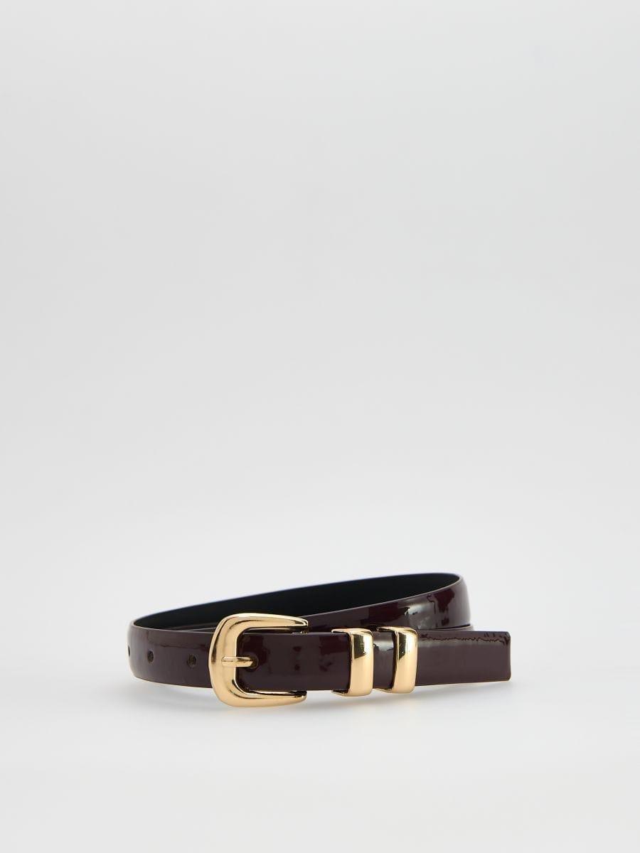 Brown Belt, Burgundy, large image number 0