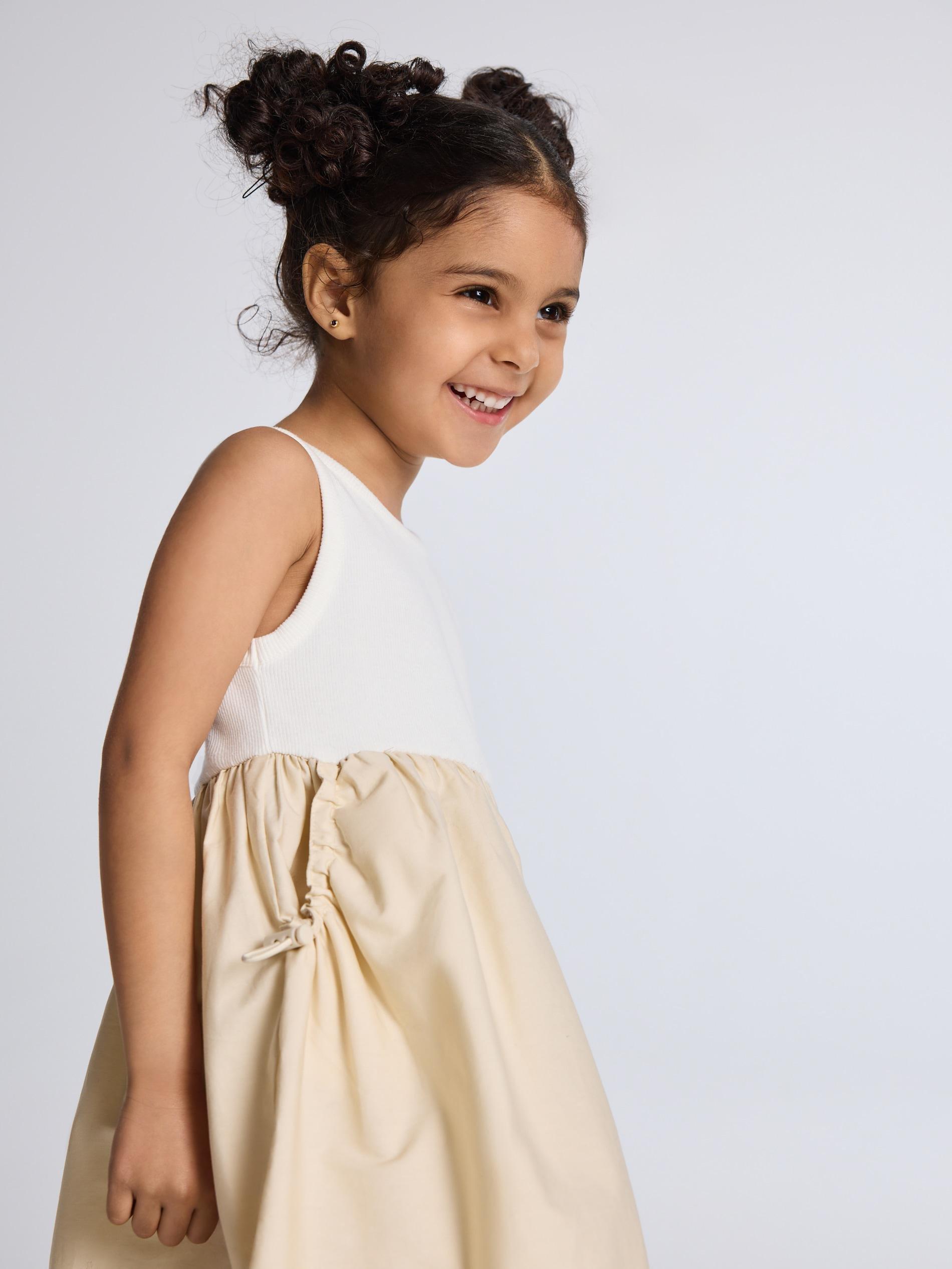 Beige Cotton Dress, Beige, large image number 6