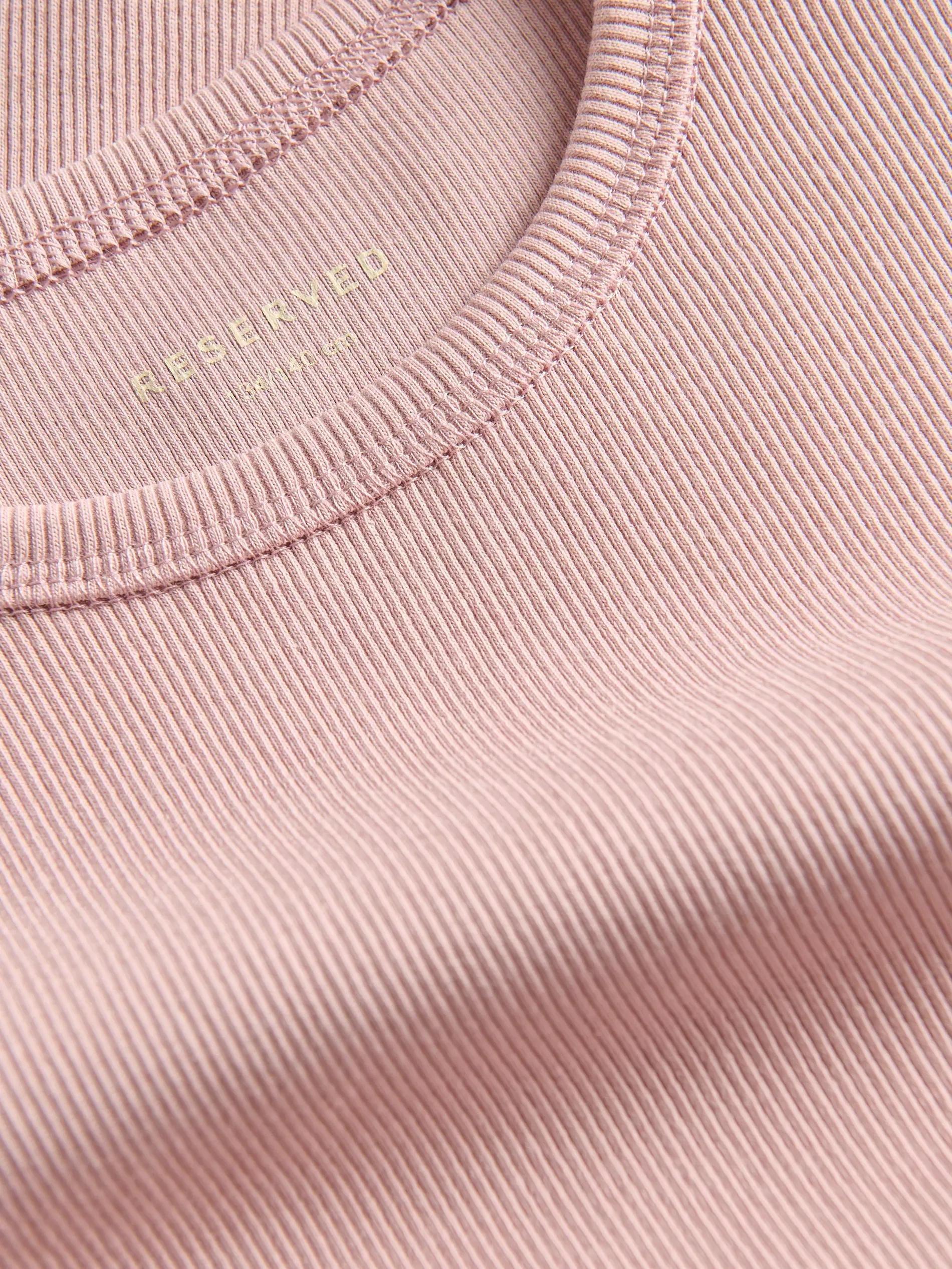 Pink Striped Knit T-Shirt, , large image number 1