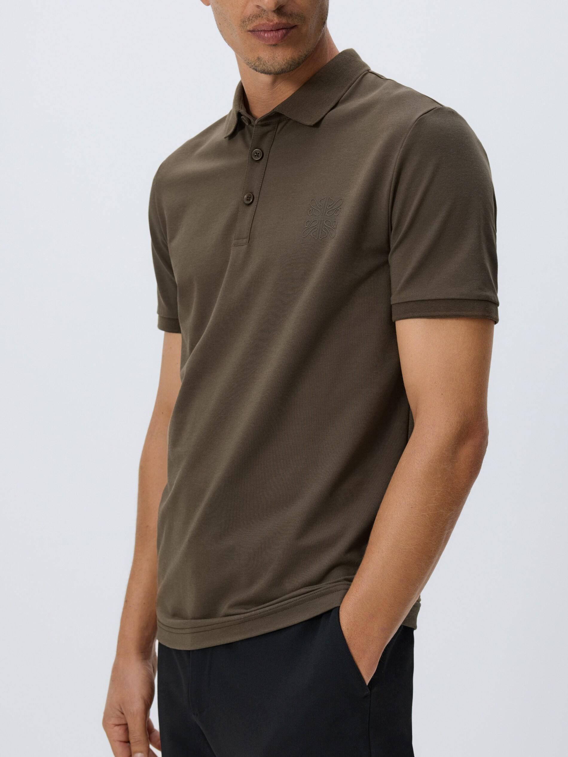 Green Regular Fit Polo Shirt, Khaki, large image number 1