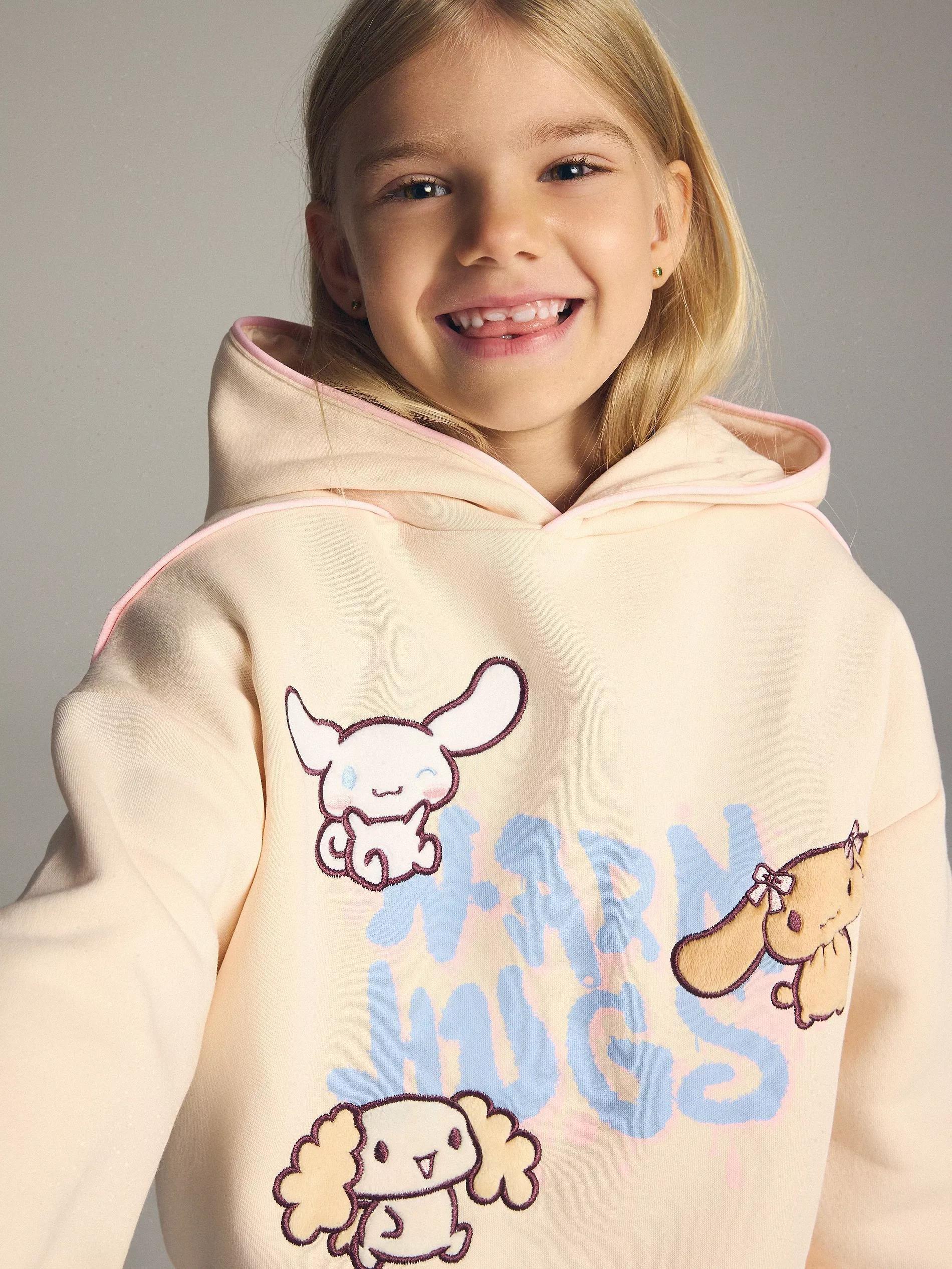 Beige Cinnamoroll Sweatshirt, Kids Girls, Ivory, large image number 1