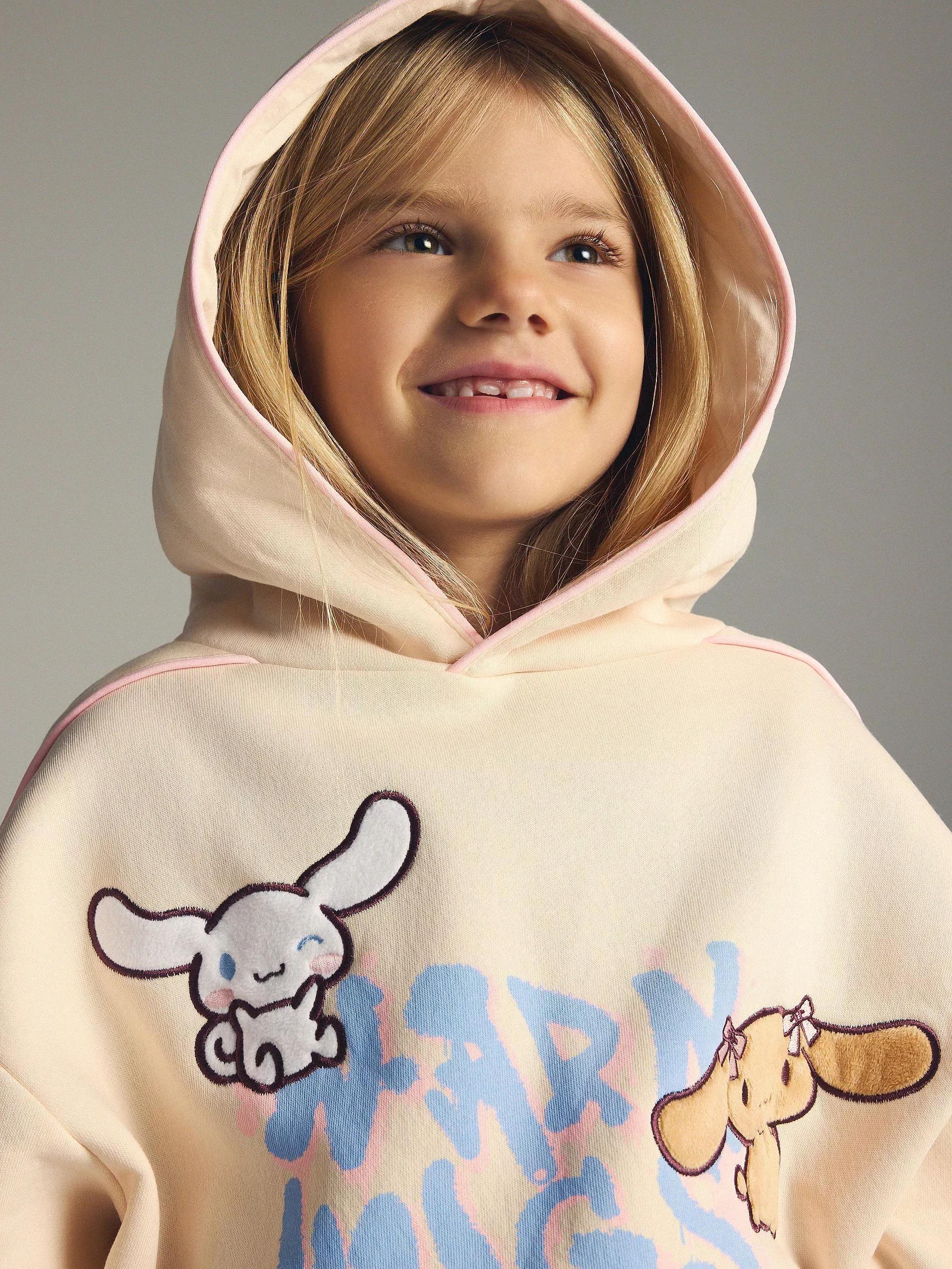 Beige Cinnamoroll Sweatshirt, Kids Girls, Ivory, large image number 4