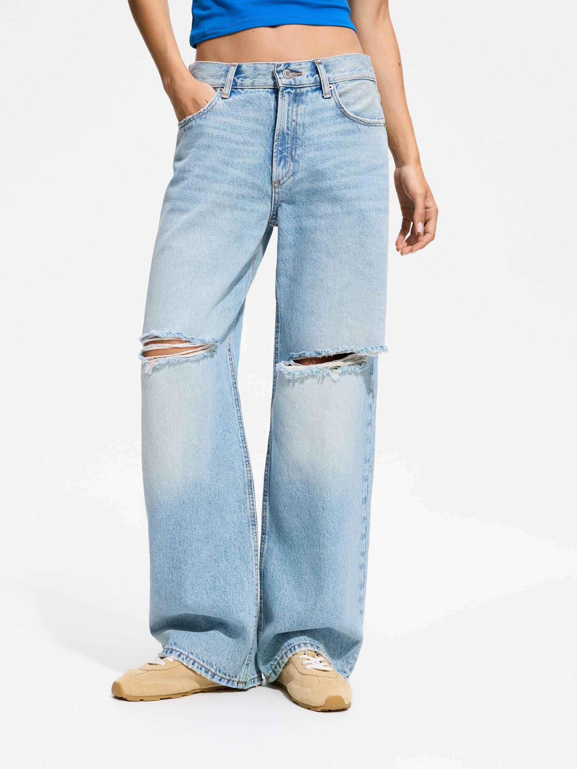 Blue Baggy Jeans, Blue, large image number 0