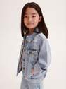 Reserved - Blue Jean Jacket With Appliques, Kids Girls