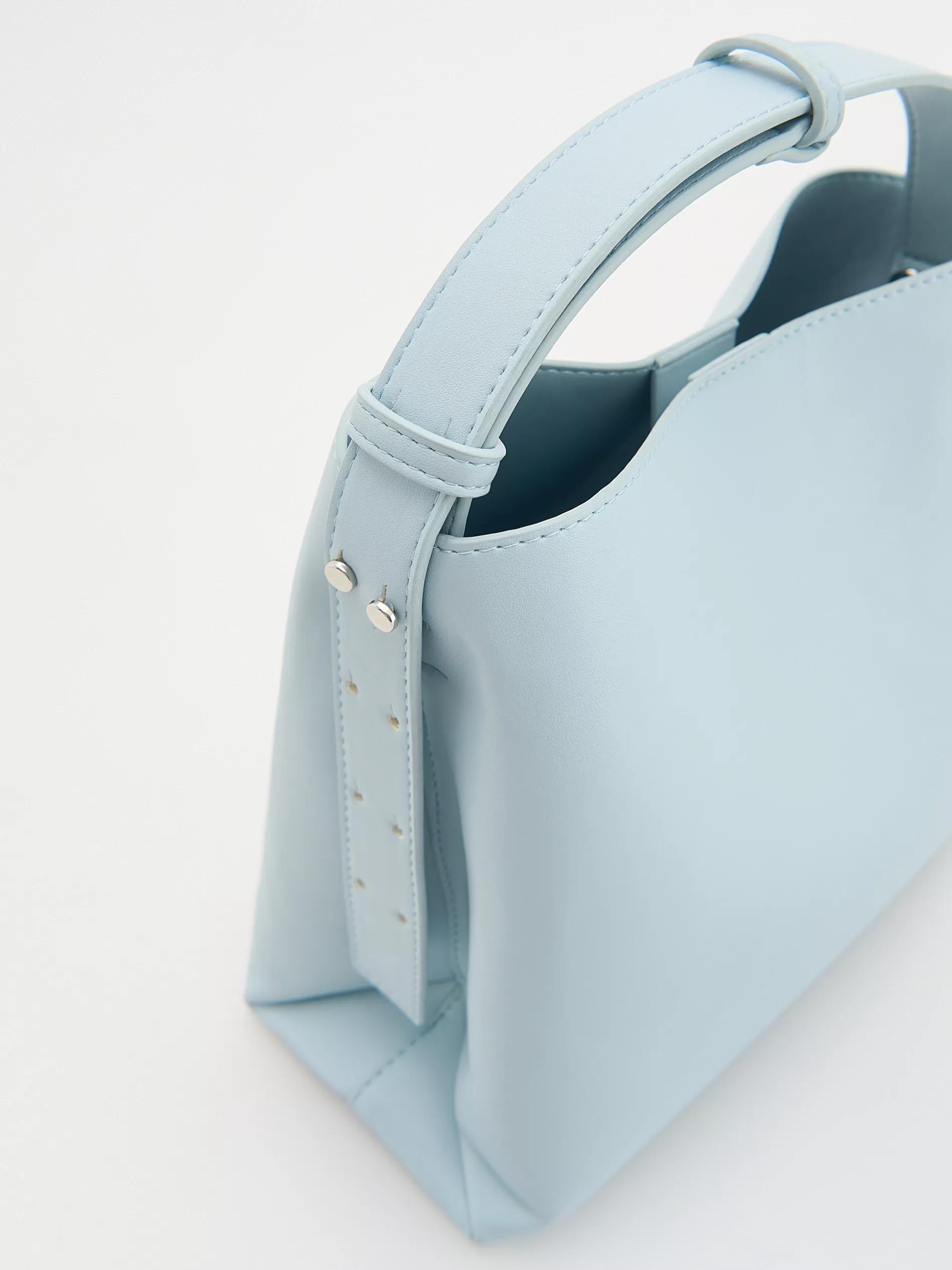 Blue Shopper Bag, Blue, large image number 1