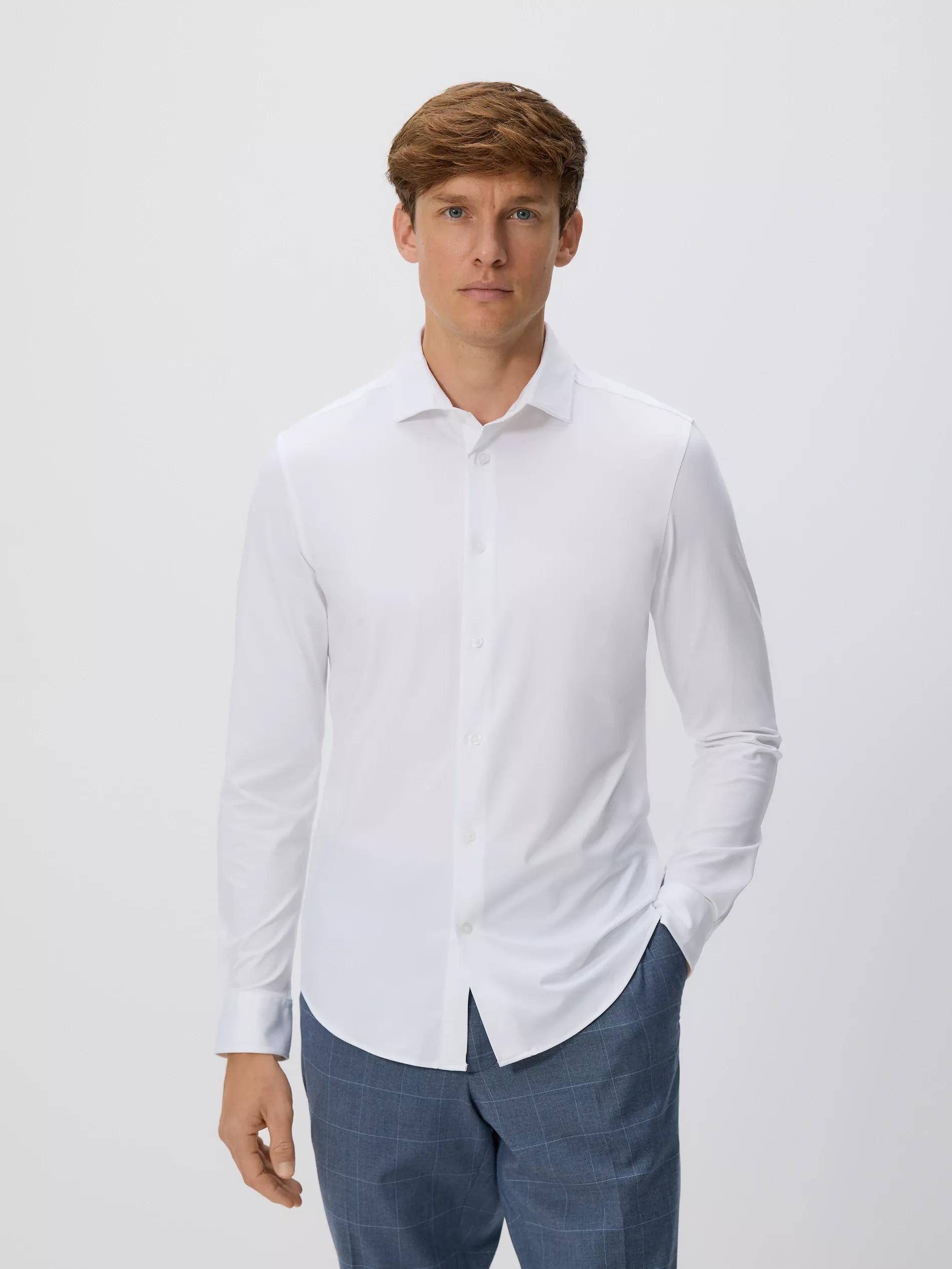 White Slim Fit Shirt, White, medium