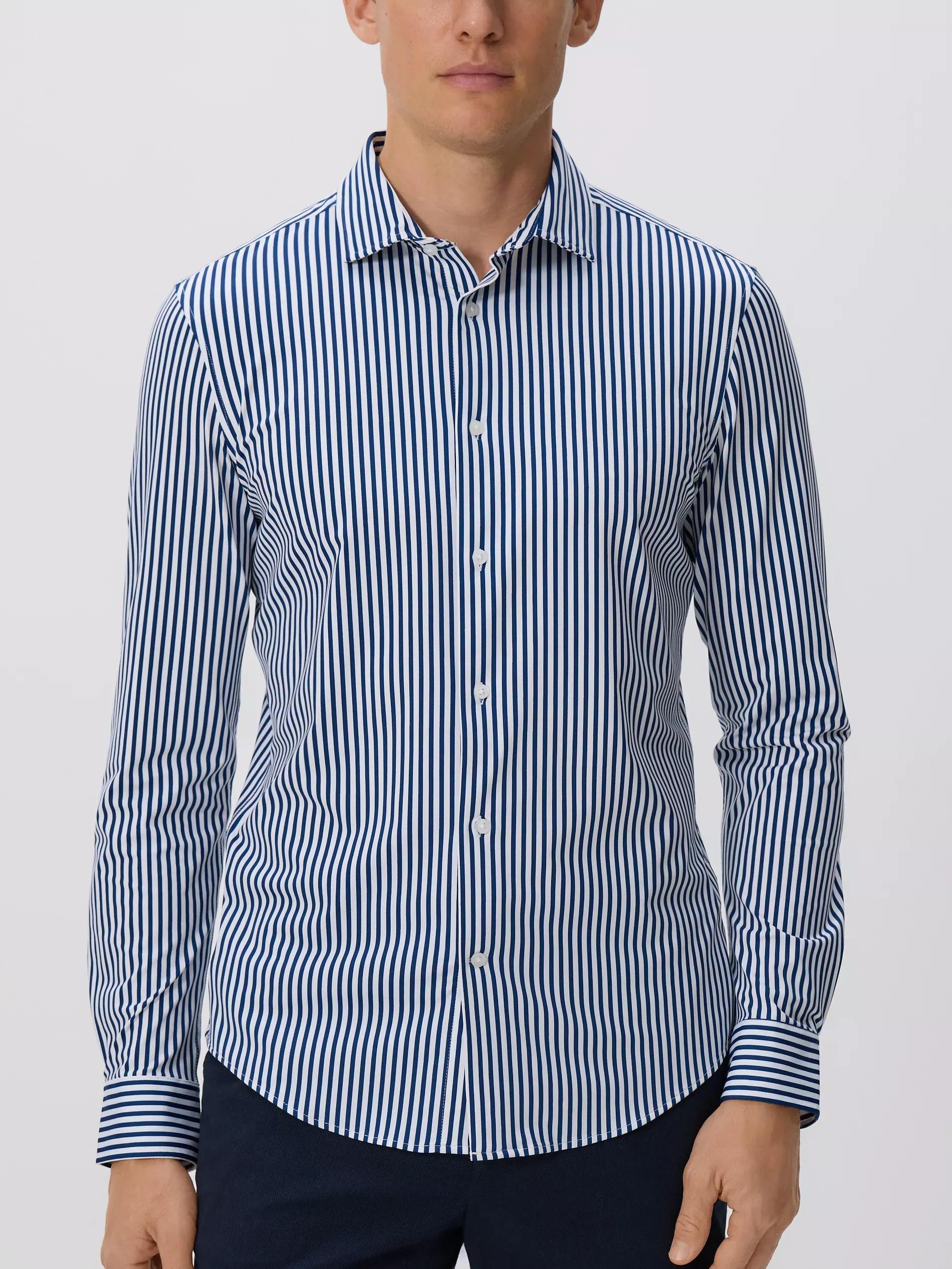 Navy Slim Fit Shirt, Navy, large image number 1