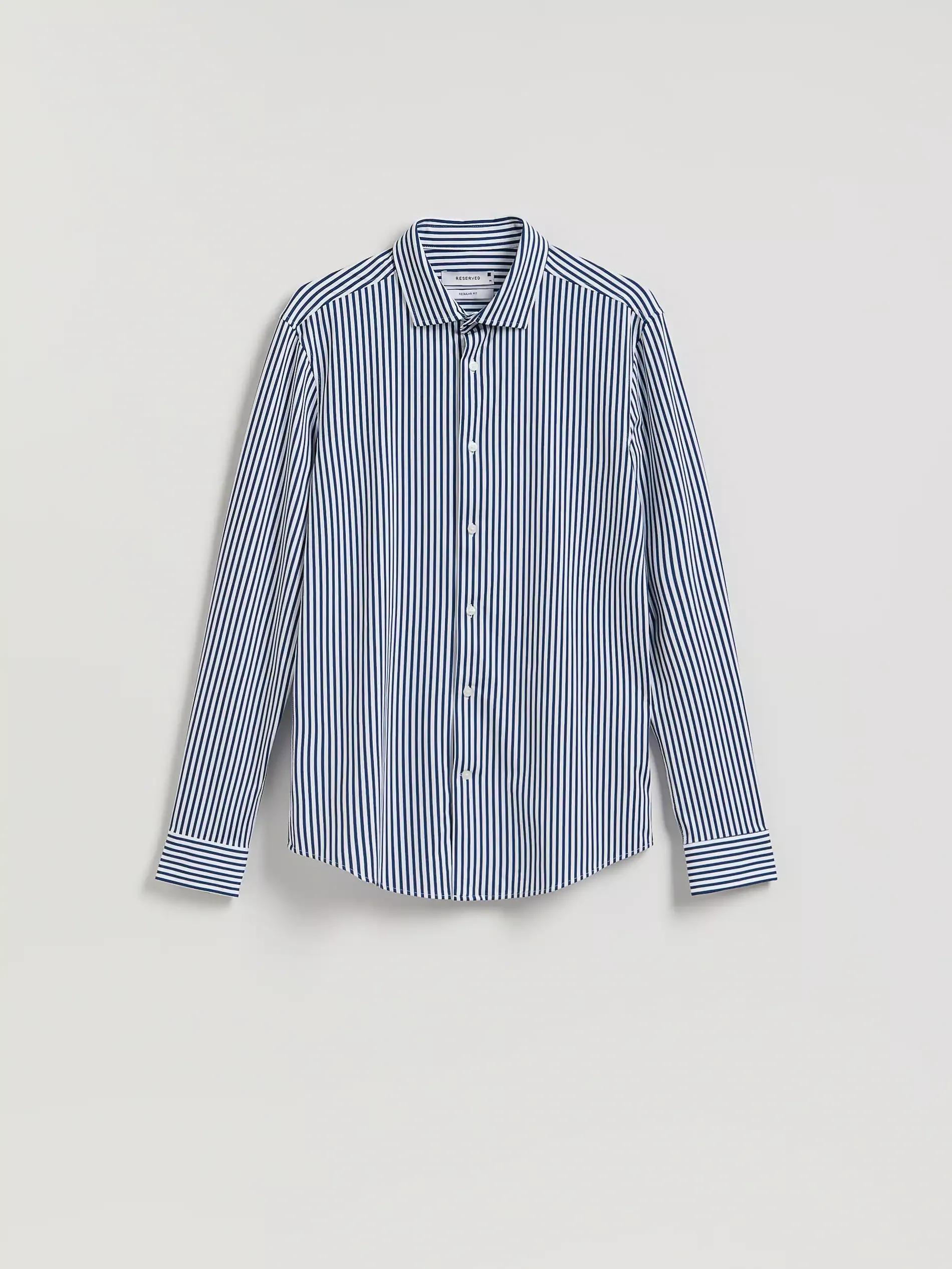 Navy Slim Fit Shirt, Navy, large image number 4