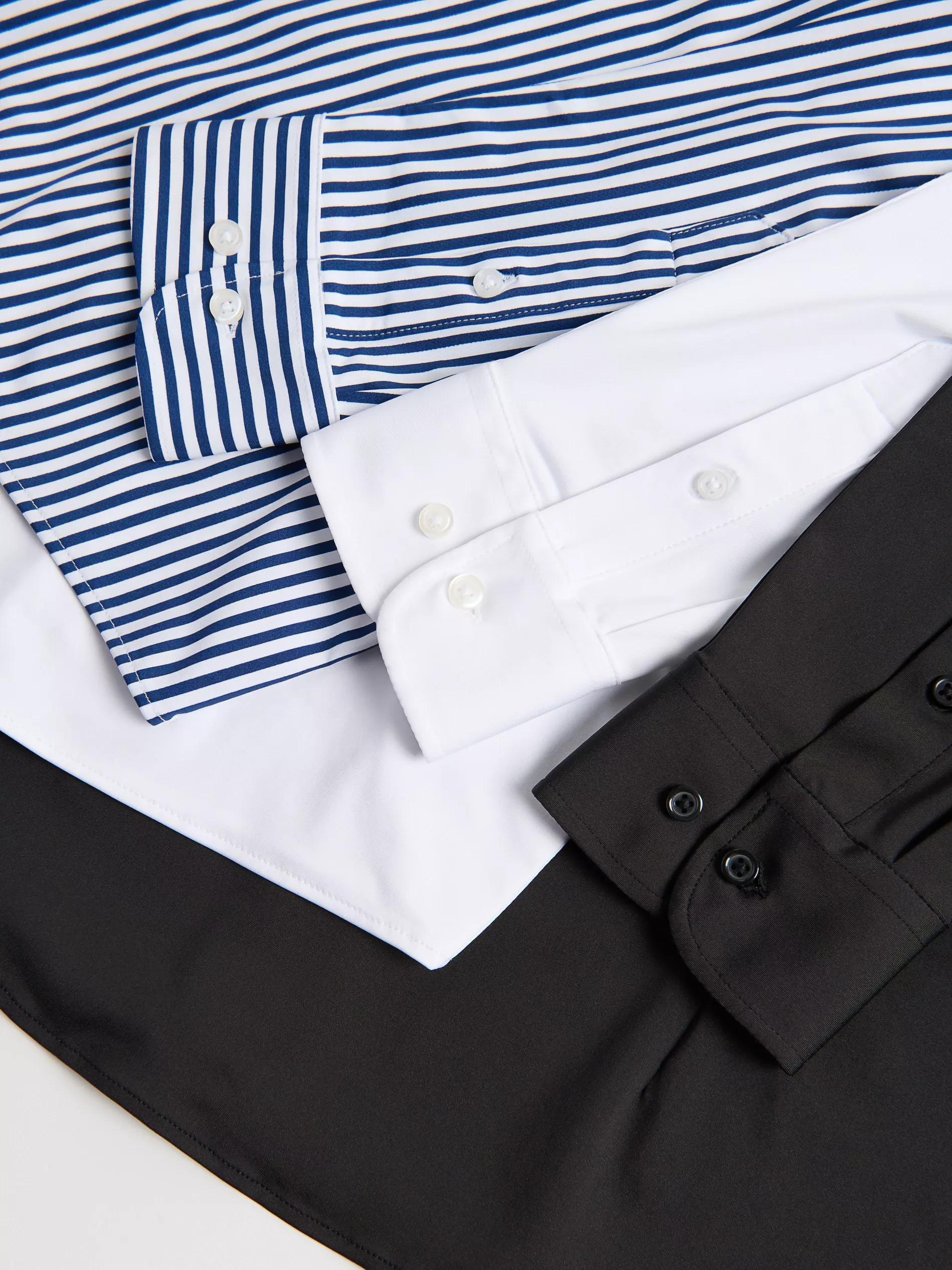 Navy Slim Fit Shirt, Navy, large image number 5