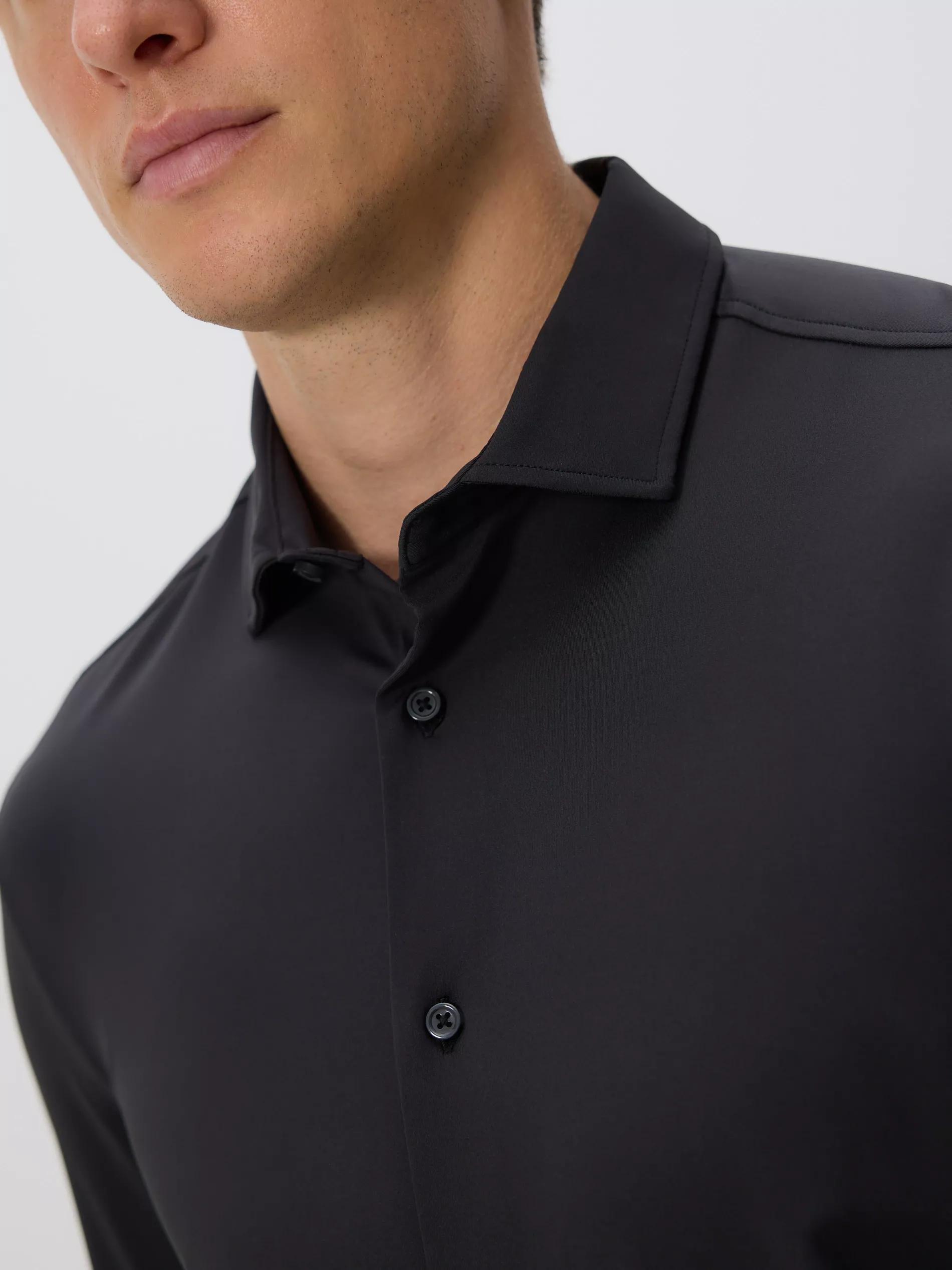 Black Slim Fit Shirt, Black, large image number 2