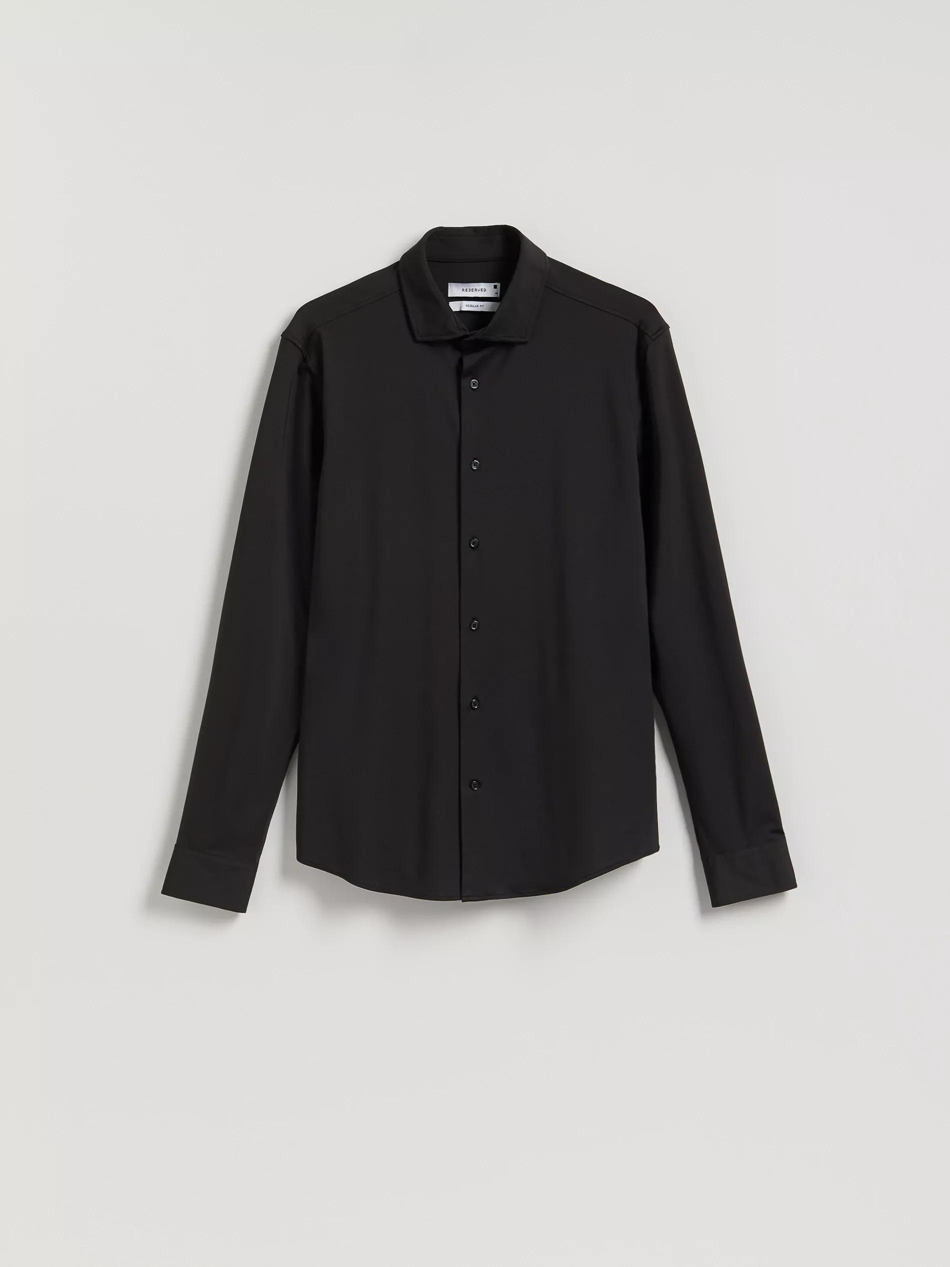 Black Slim Fit Shirt, Black, large image number 4