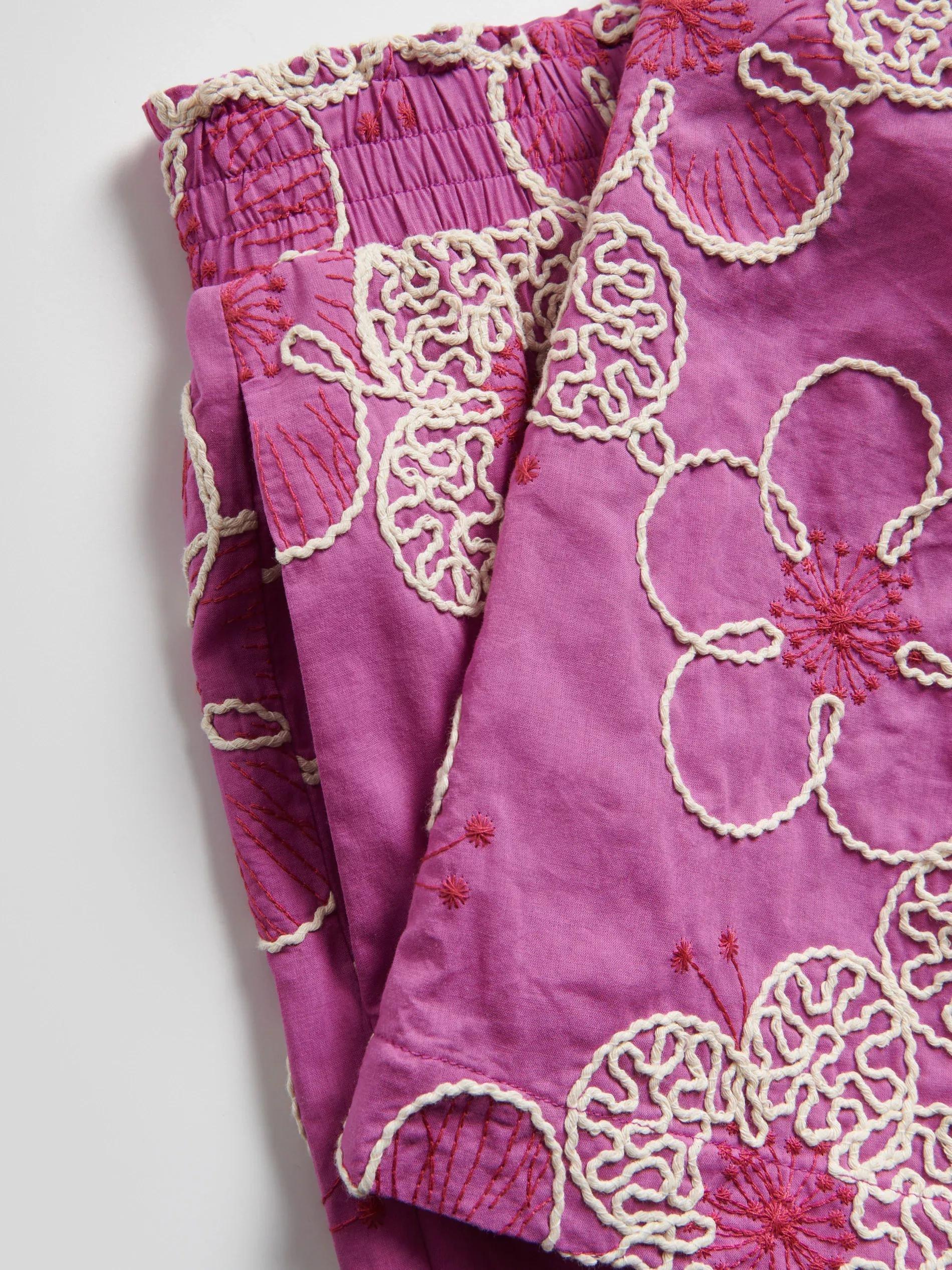 Multicolour Shorts With Embroidered Pattern, , large image number 5