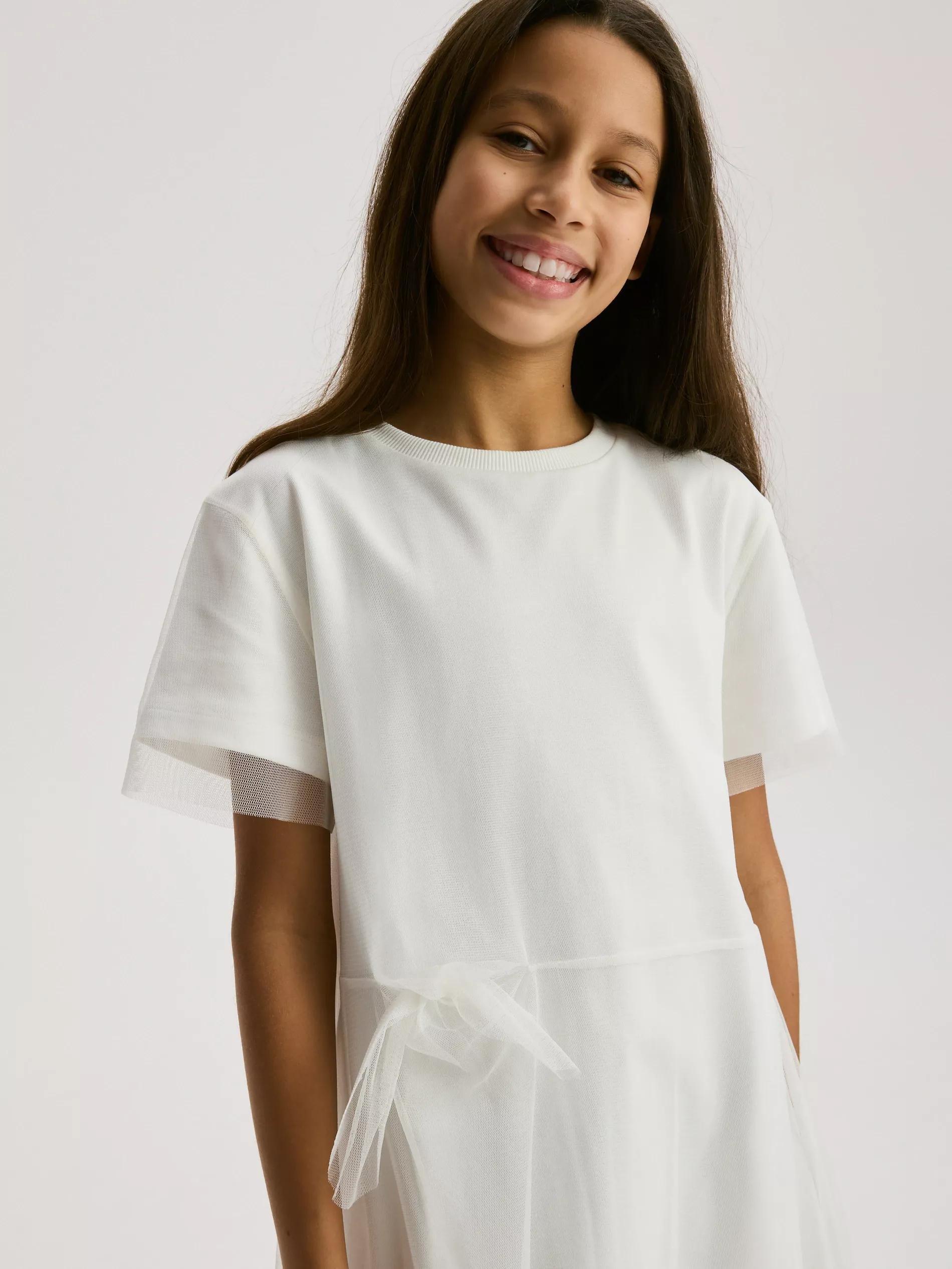 Cream Tulle Dress, Ivory, medium