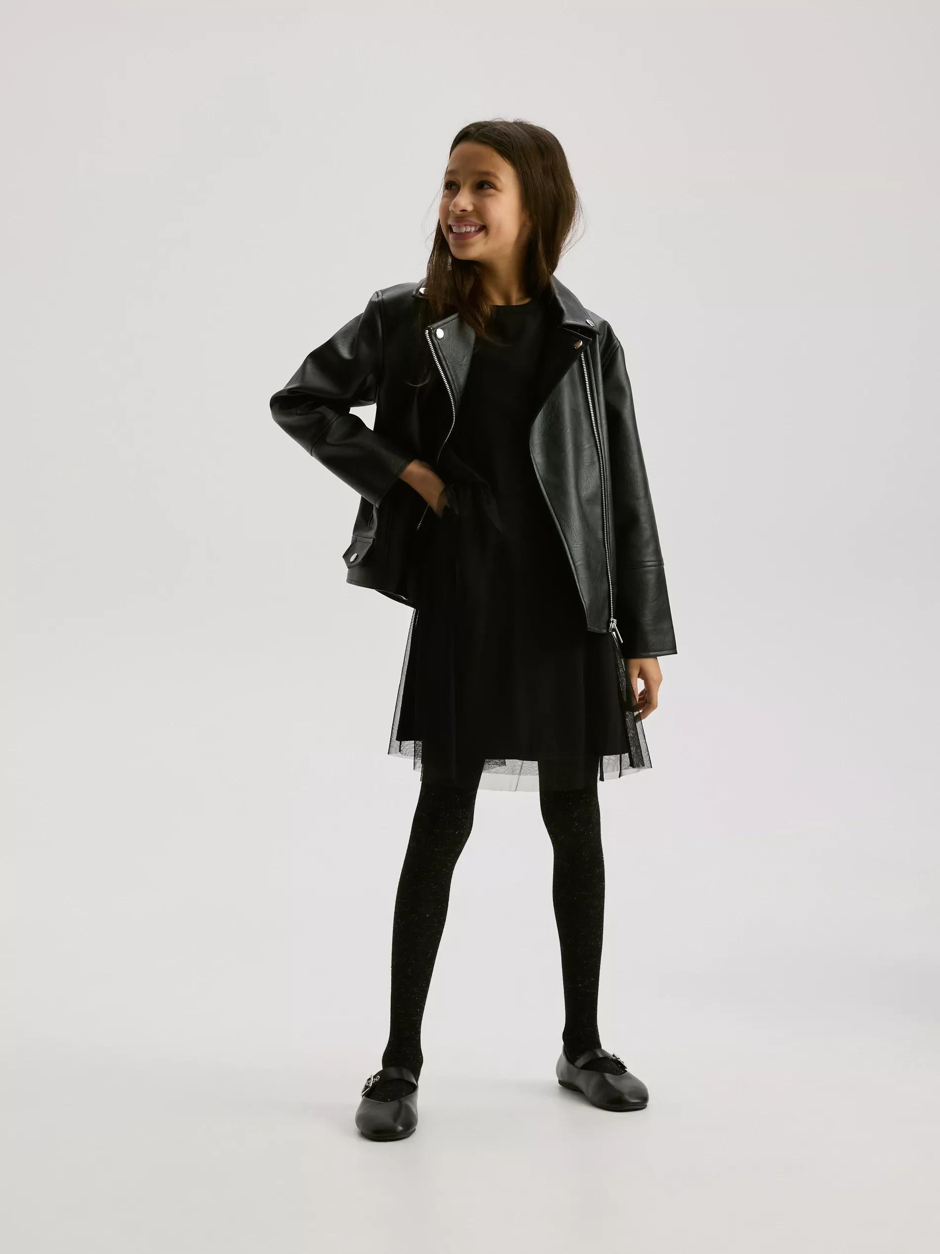 Black Tulle Dress, Black, large image number 4