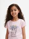 Reserved - Pink T-Shirt With Print, Kids Girls