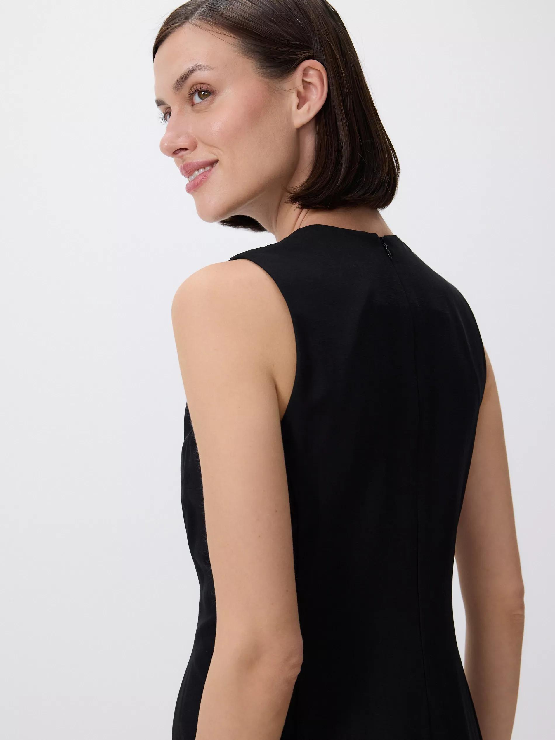 Black Lyocell Blend Dress, Black, medium