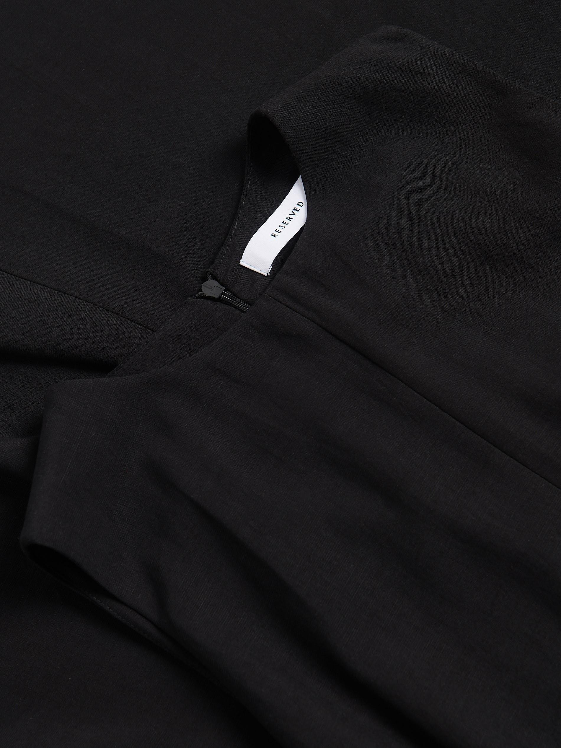 Black Lyocell Blend Dress, Black, large image number 5