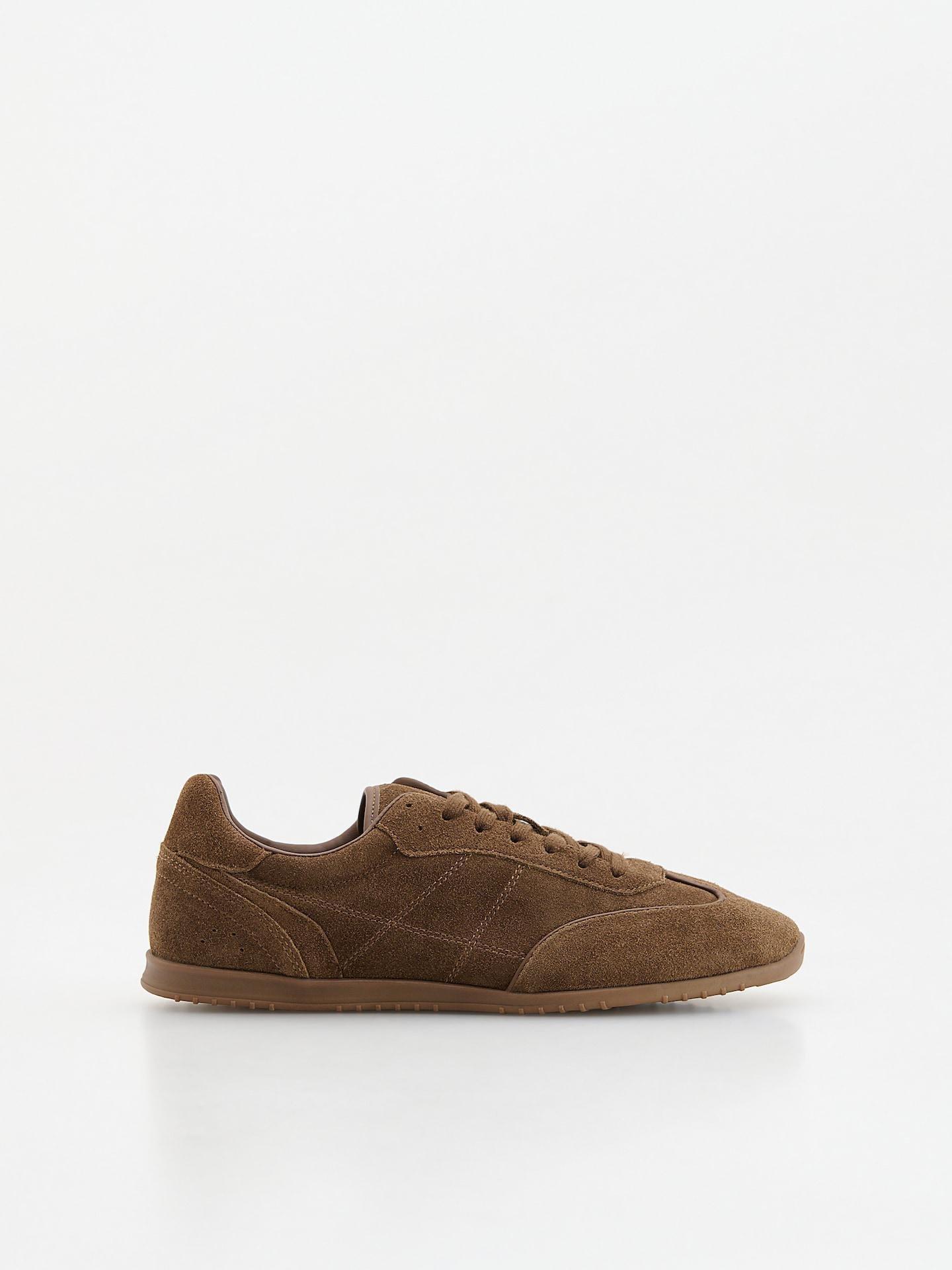 Brown Suede Sneakers, Brown, large image number 0