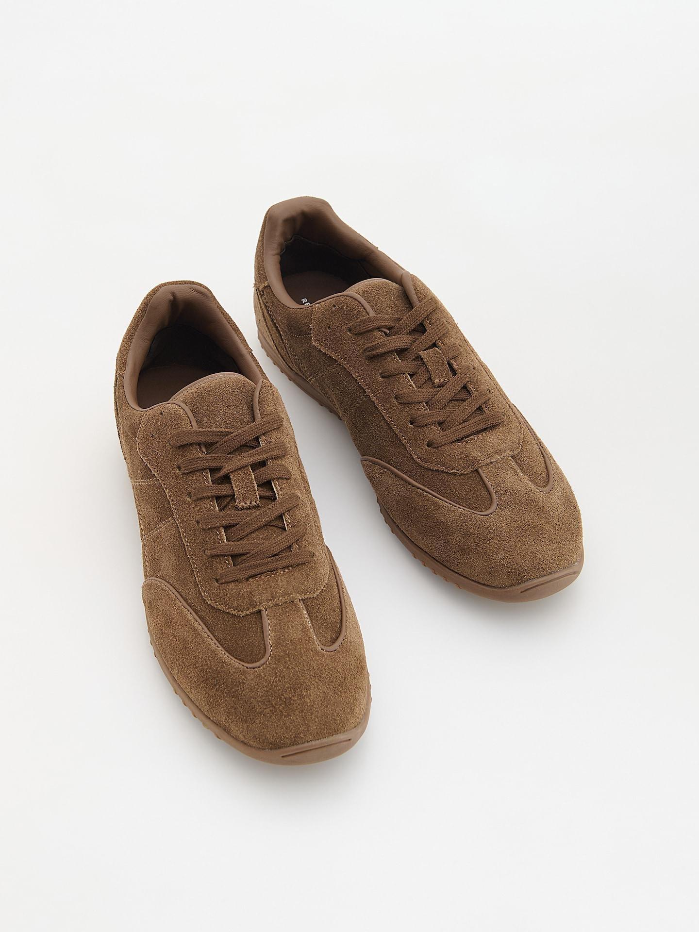 Brown Suede Sneakers, Brown, medium