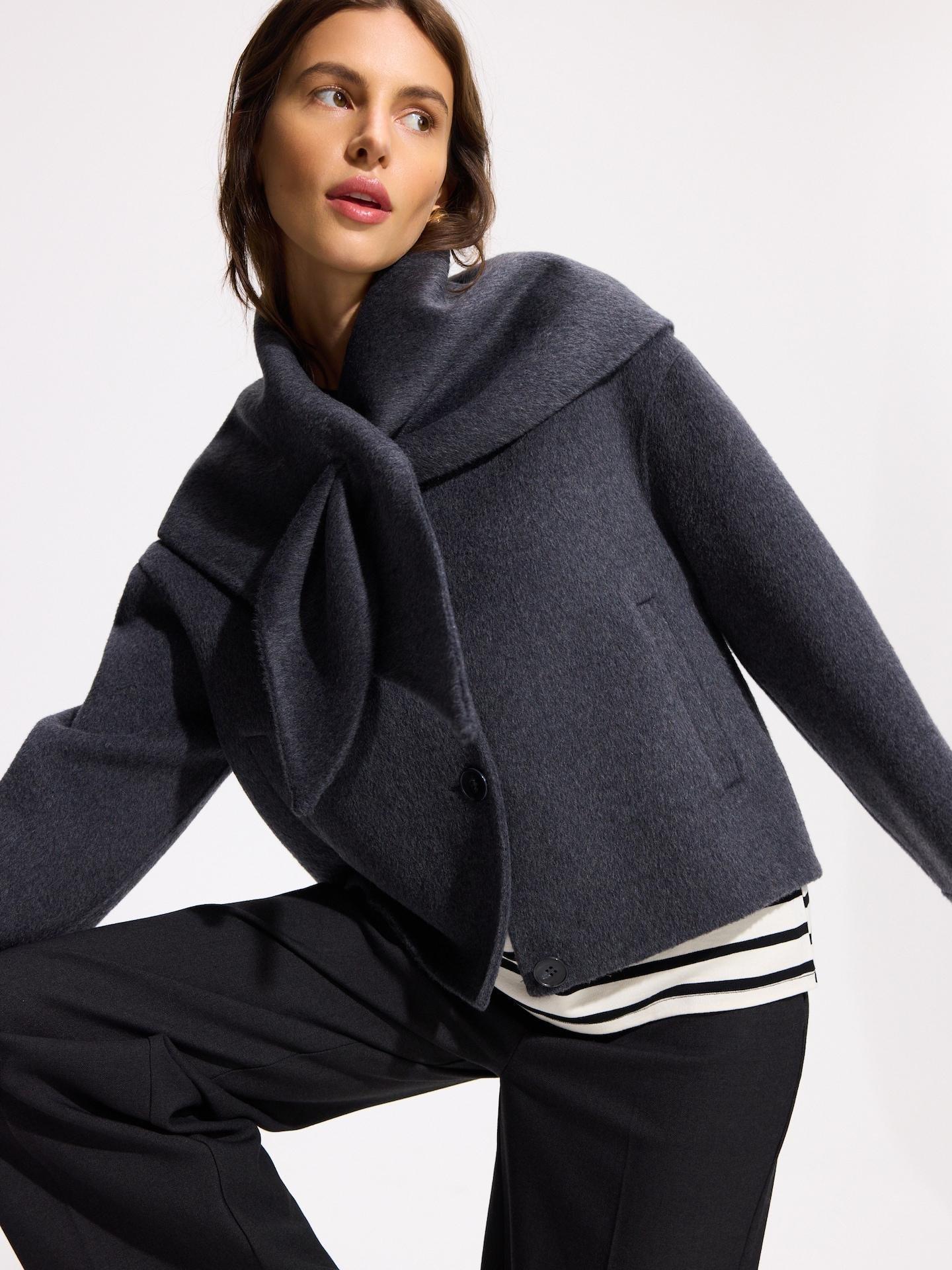 Grey Wool Rich Jacket, Grey, medium