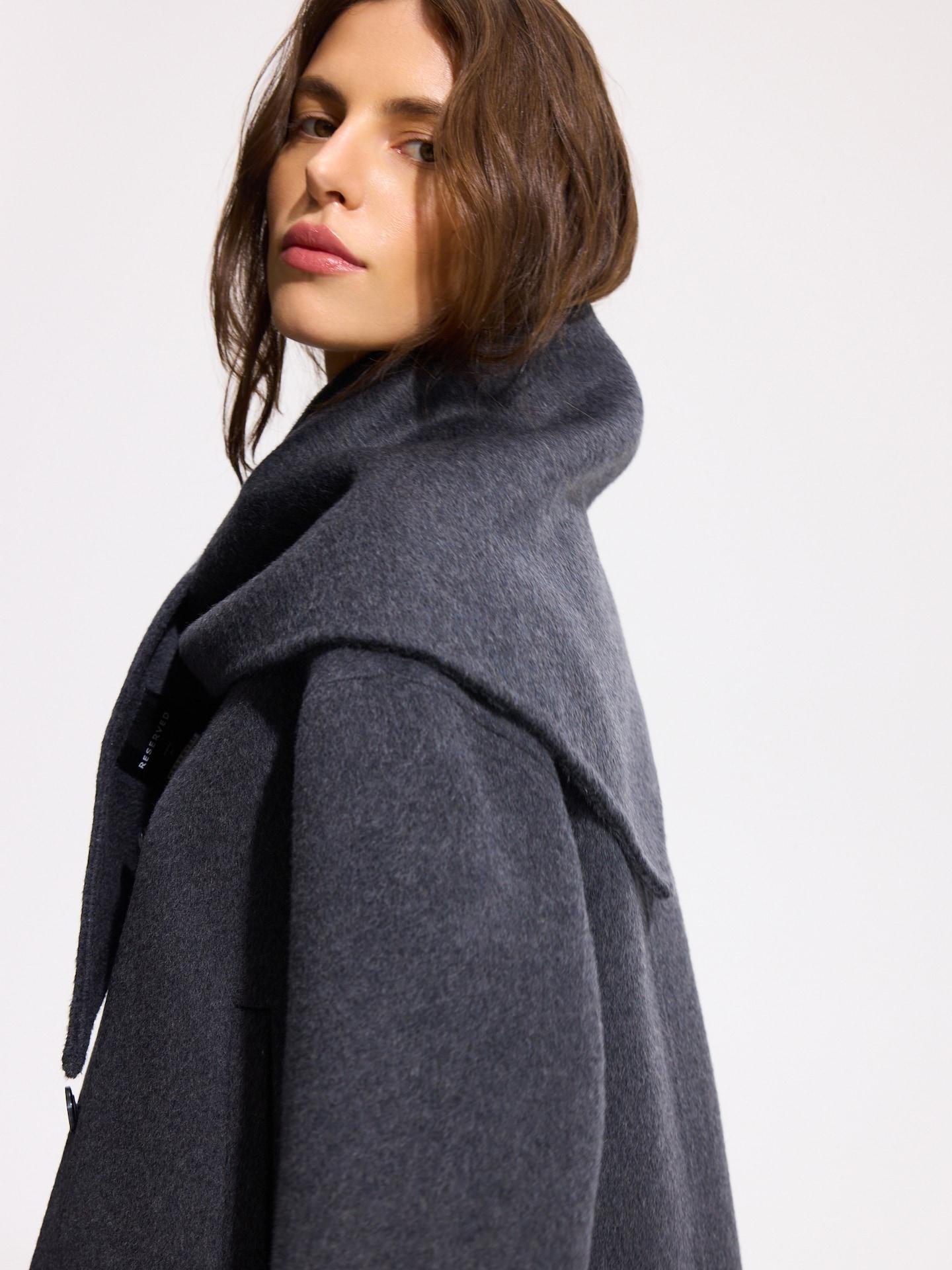 Grey Wool Rich Jacket, Grey, medium