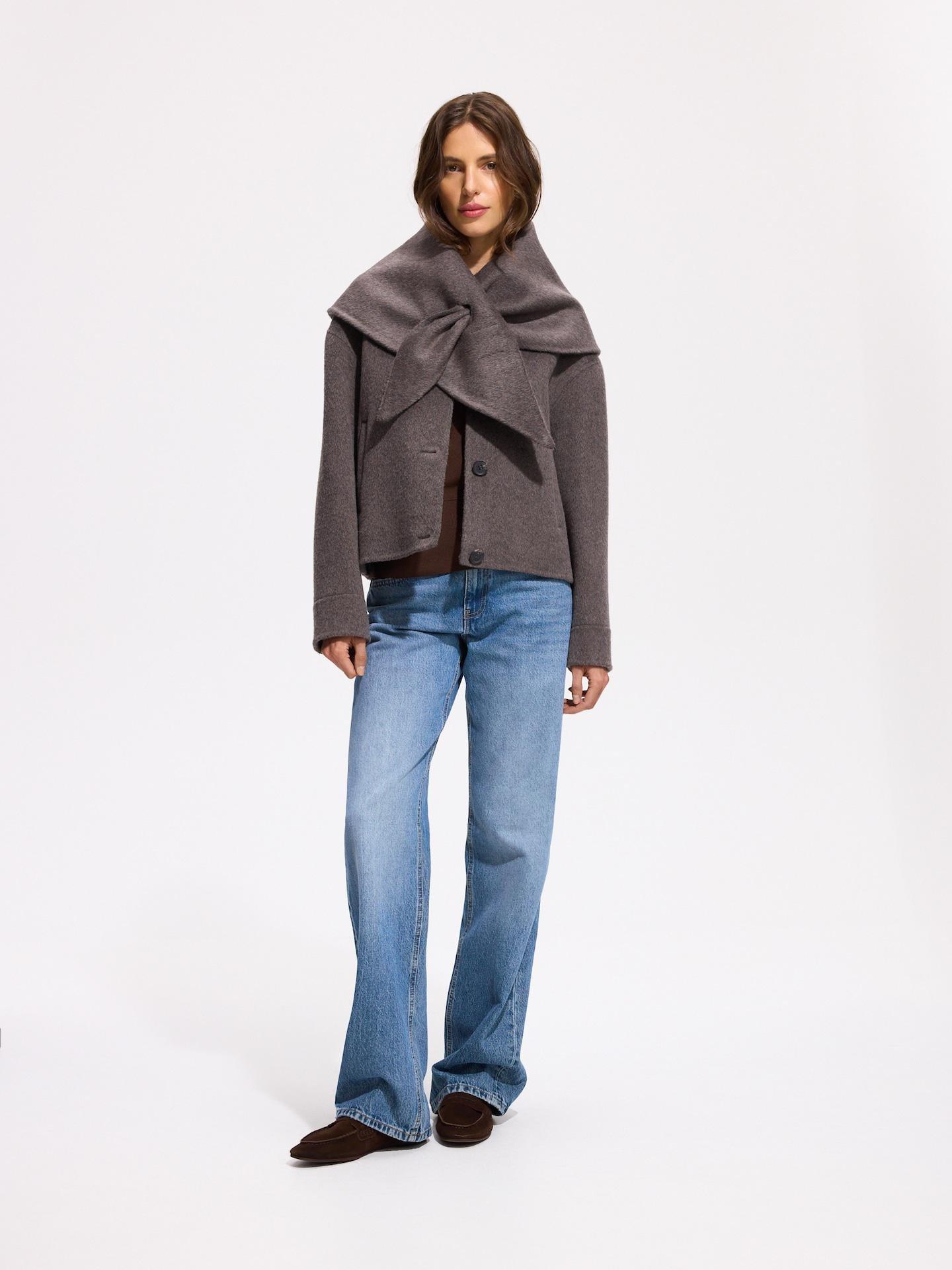 Brown Wool Rich Jacket, Brown, medium