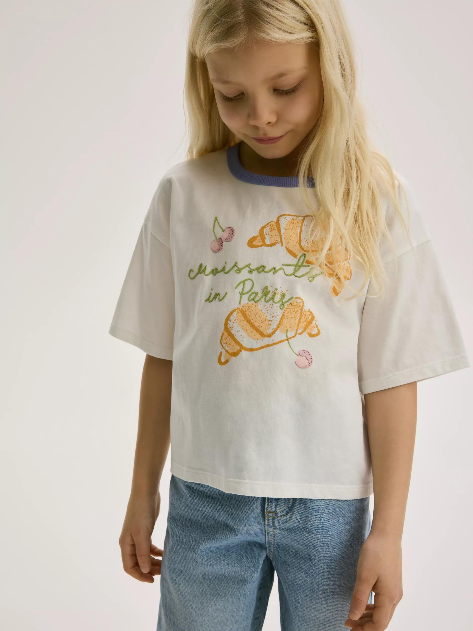 Multicolour T-Shirt With Applique, , large image number 1