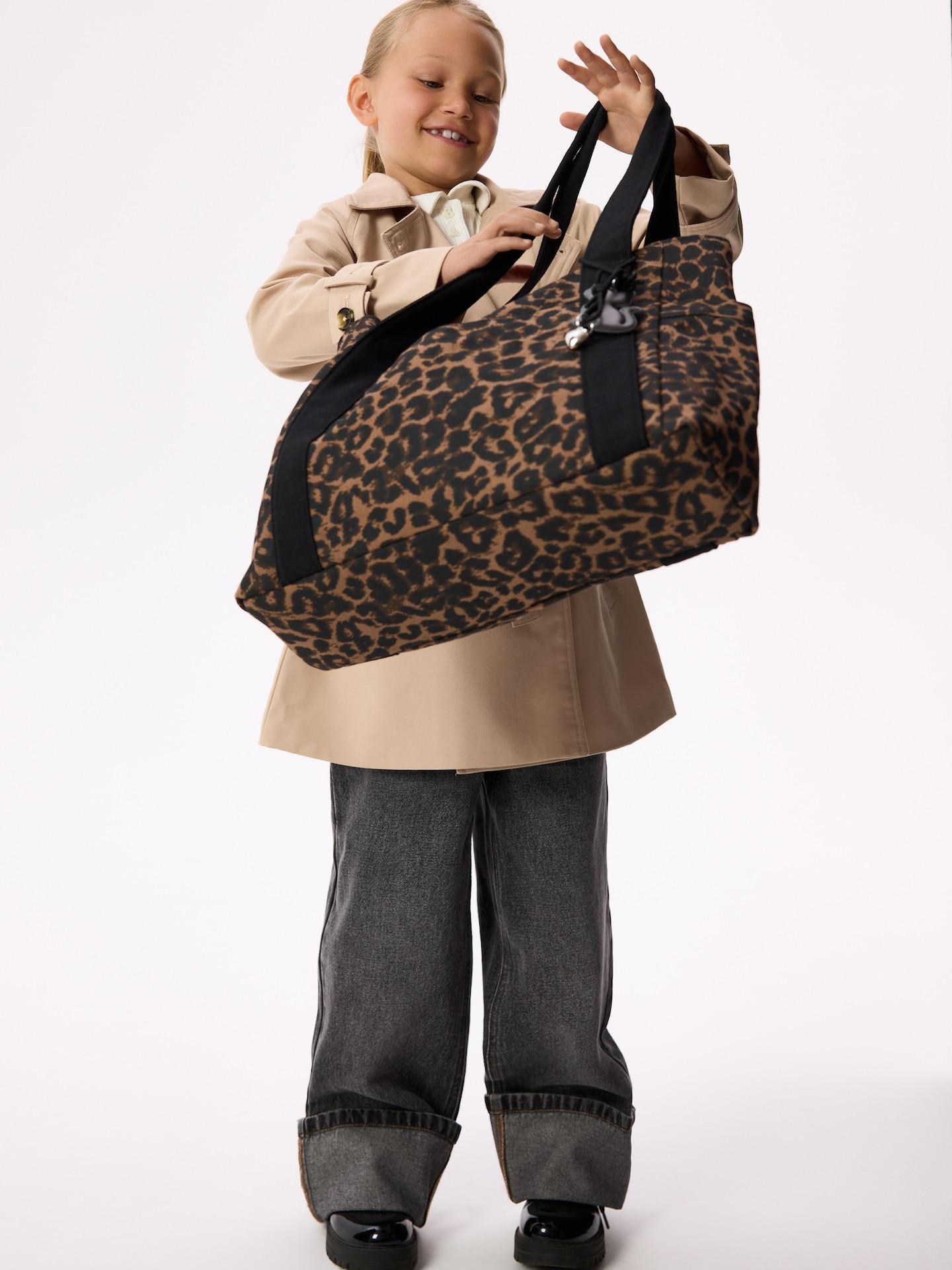 Brown Animal-Print Bag, Brown, medium