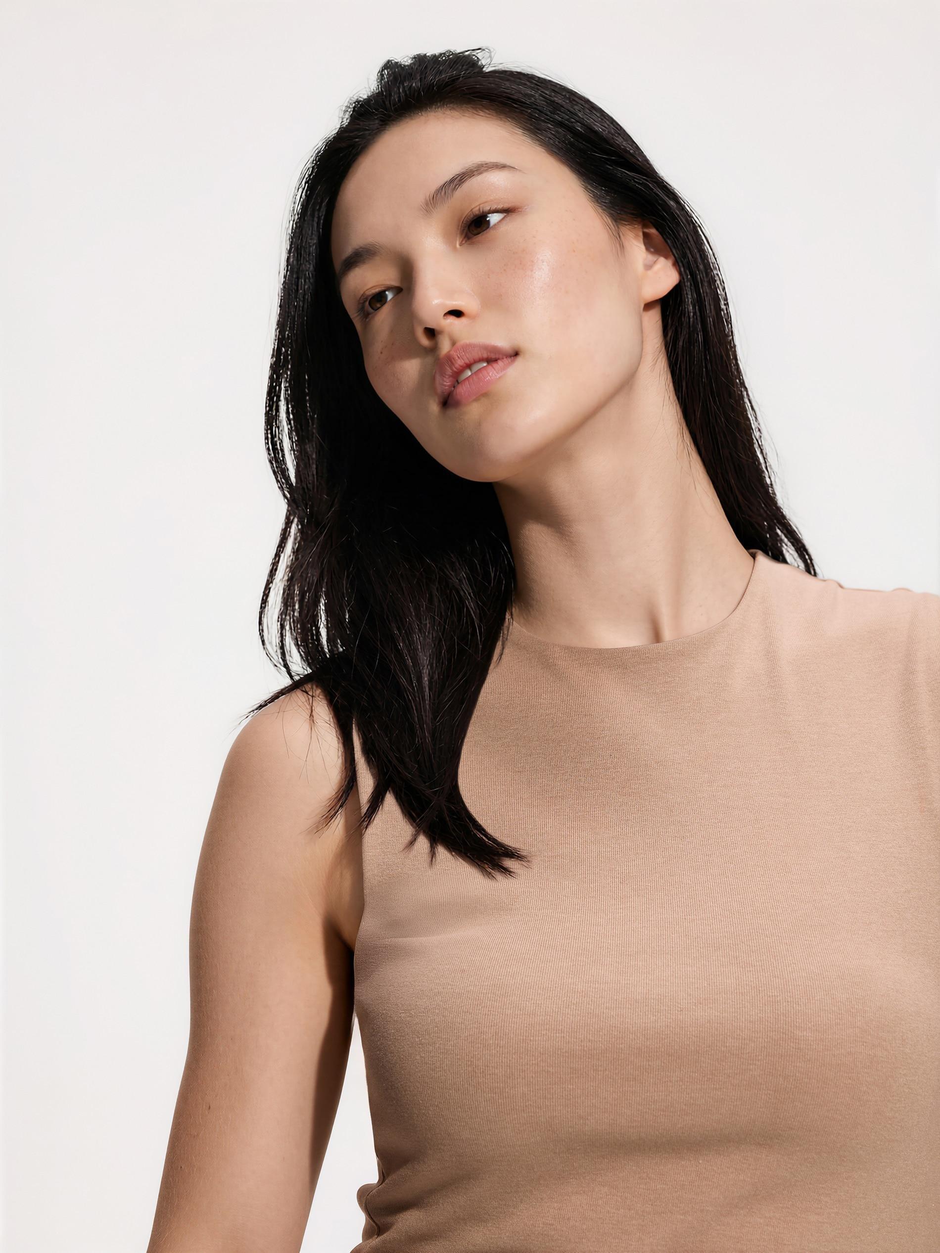 Brown Cotton Top, Brown, medium