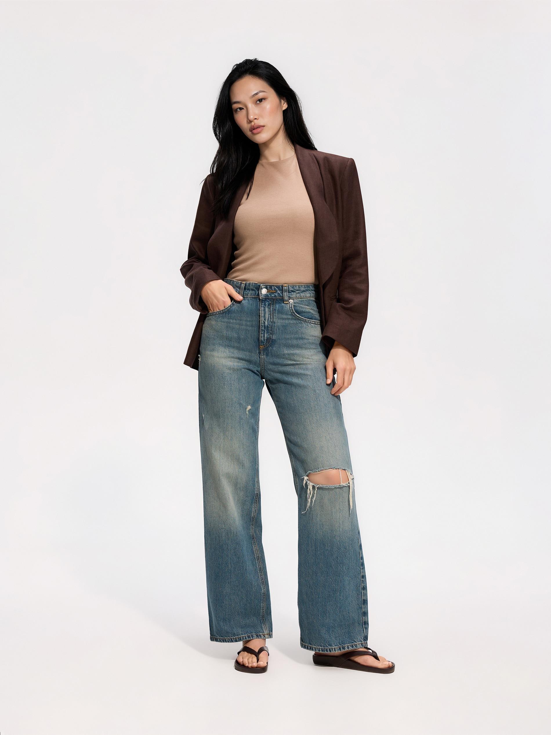Brown Cotton Top, Brown, large image number 2