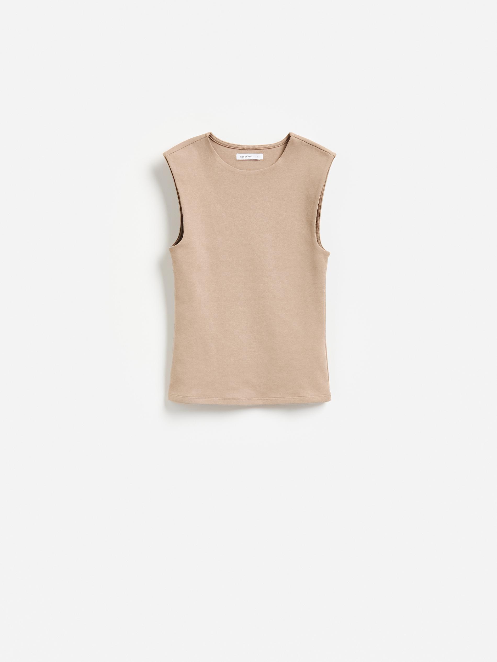Brown Cotton Top, Brown, large image number 4