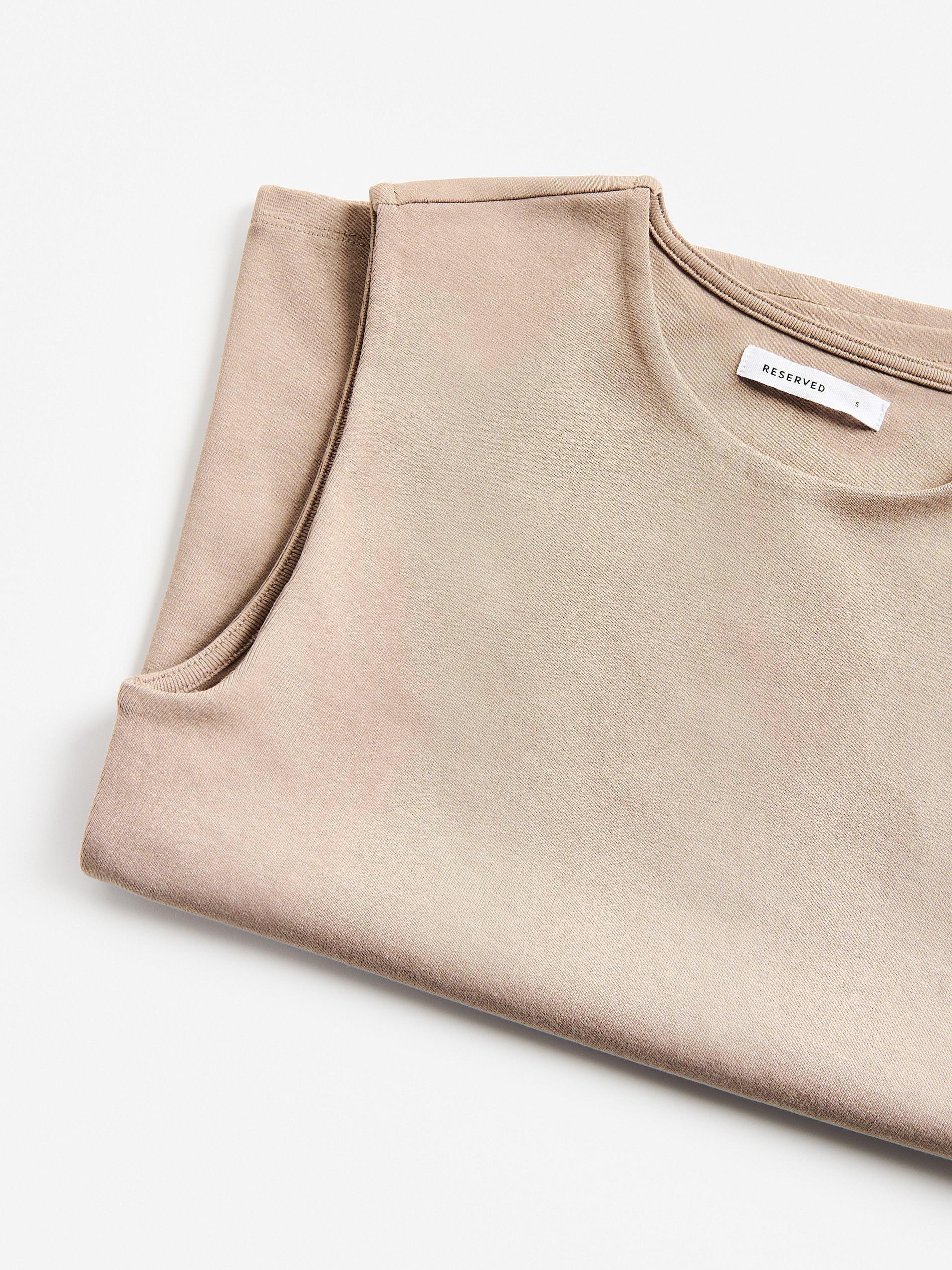 Brown Cotton Top, Brown, large image number 5