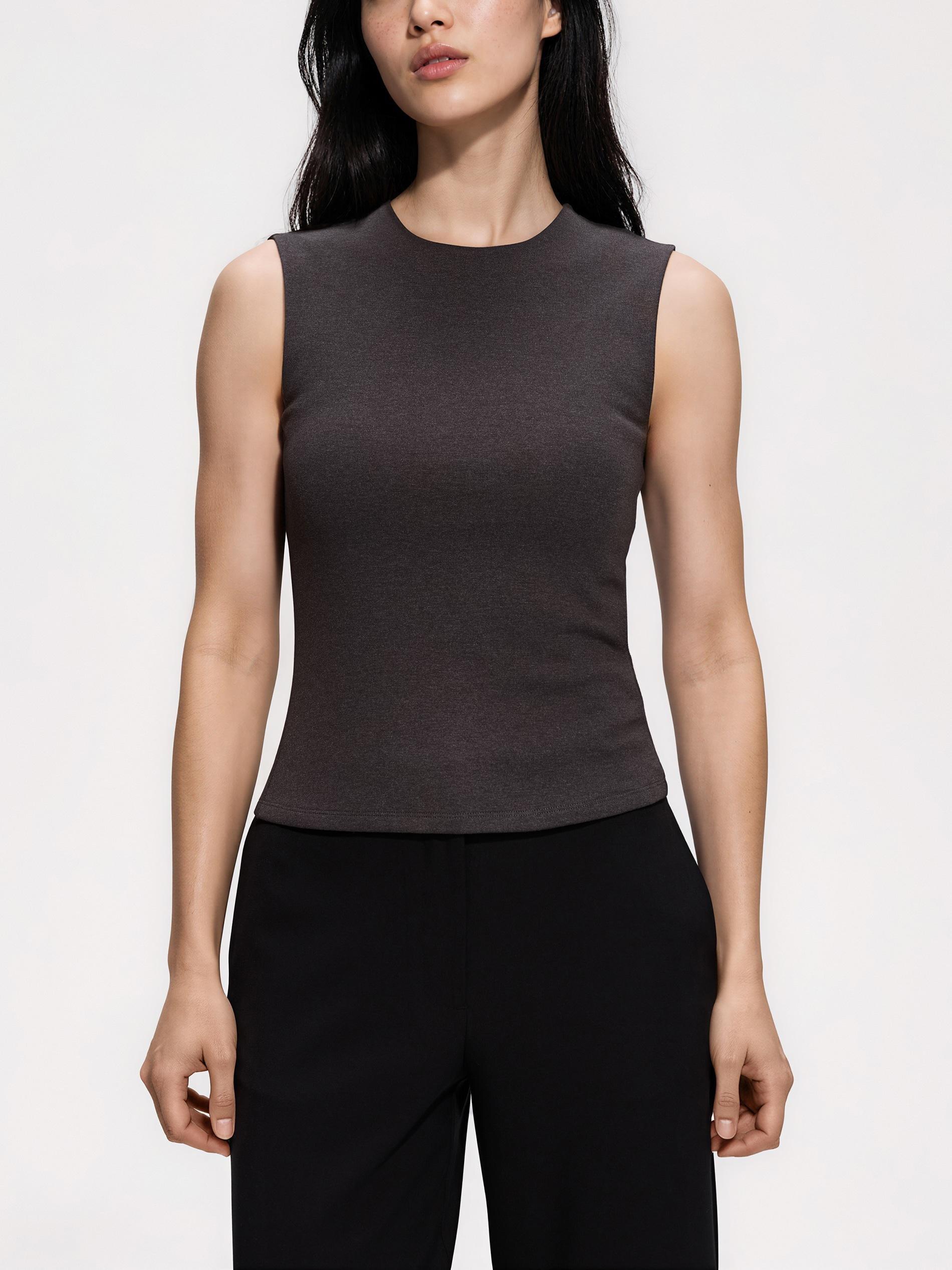 Grey Cotton Top, Grey, large image number 1