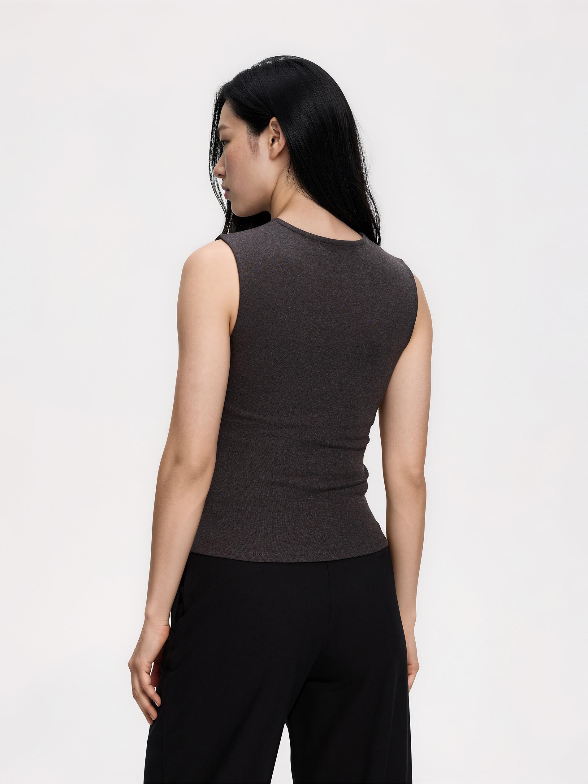 Grey Cotton Top, Grey, large image number 3