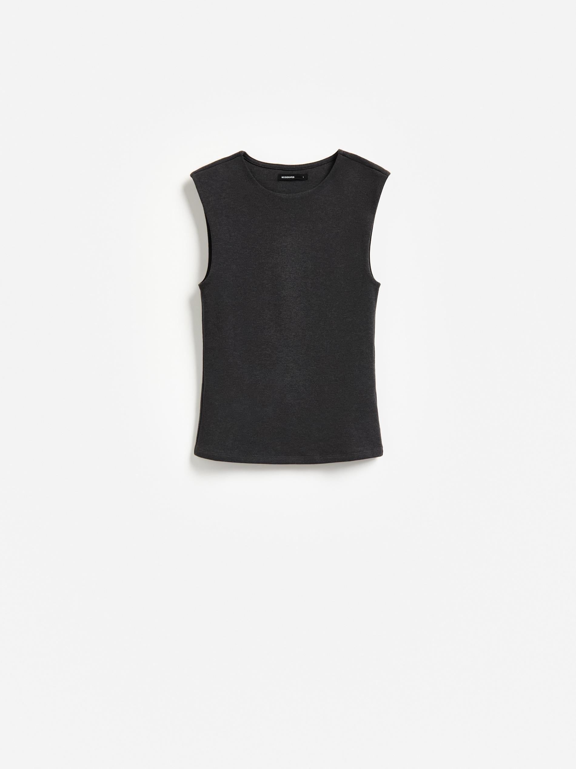 Grey Cotton Top, Grey, large image number 4