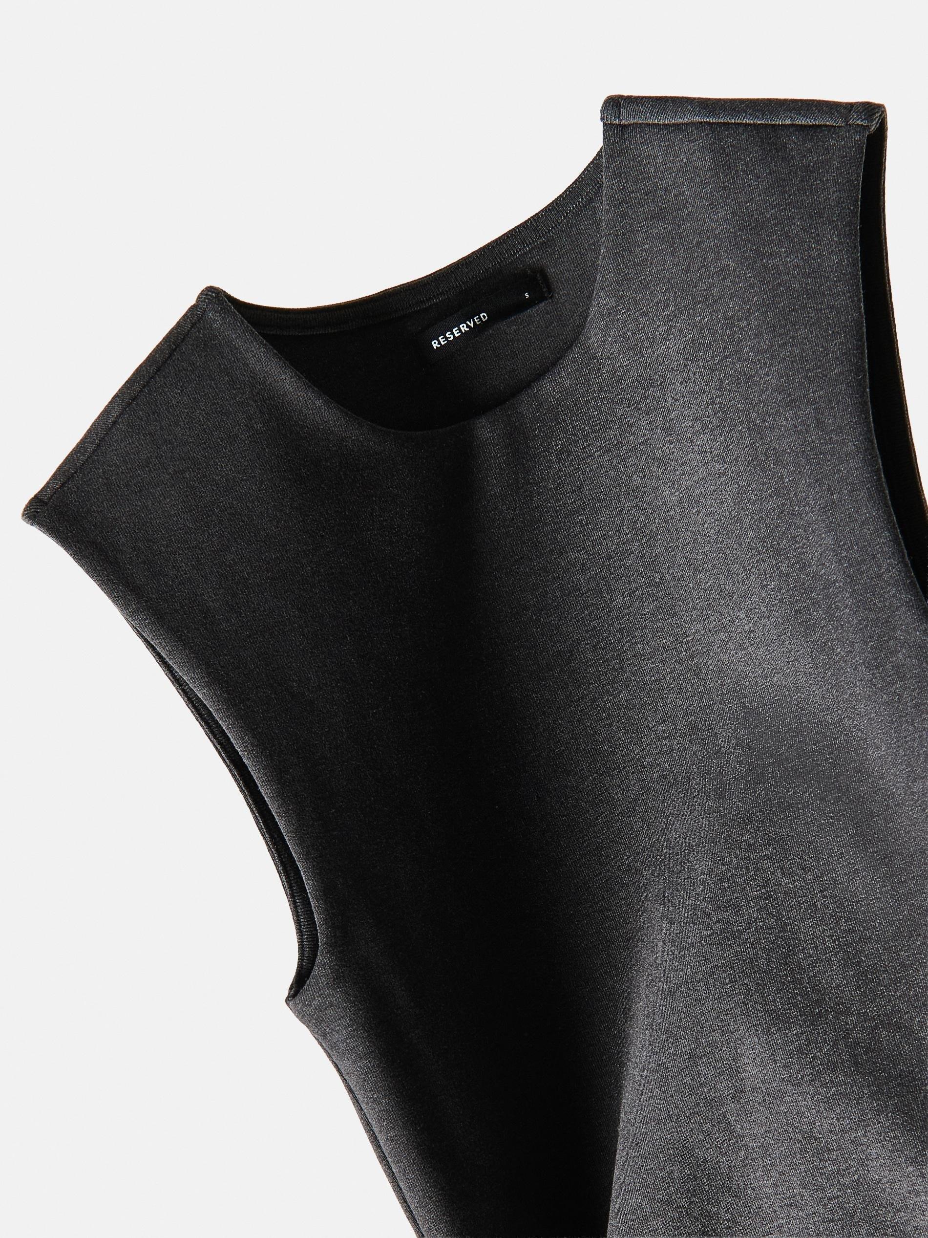 Grey Cotton Top, Grey, large image number 5